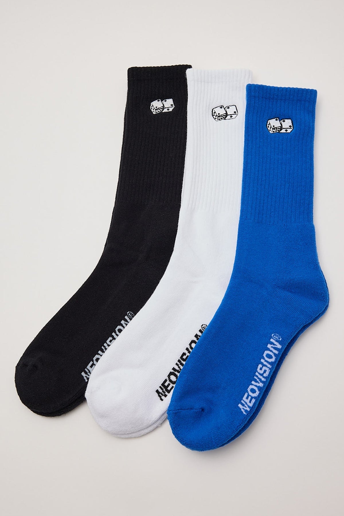 Neovision Ballerina Sock 3 Pack White/Black/Cobalt