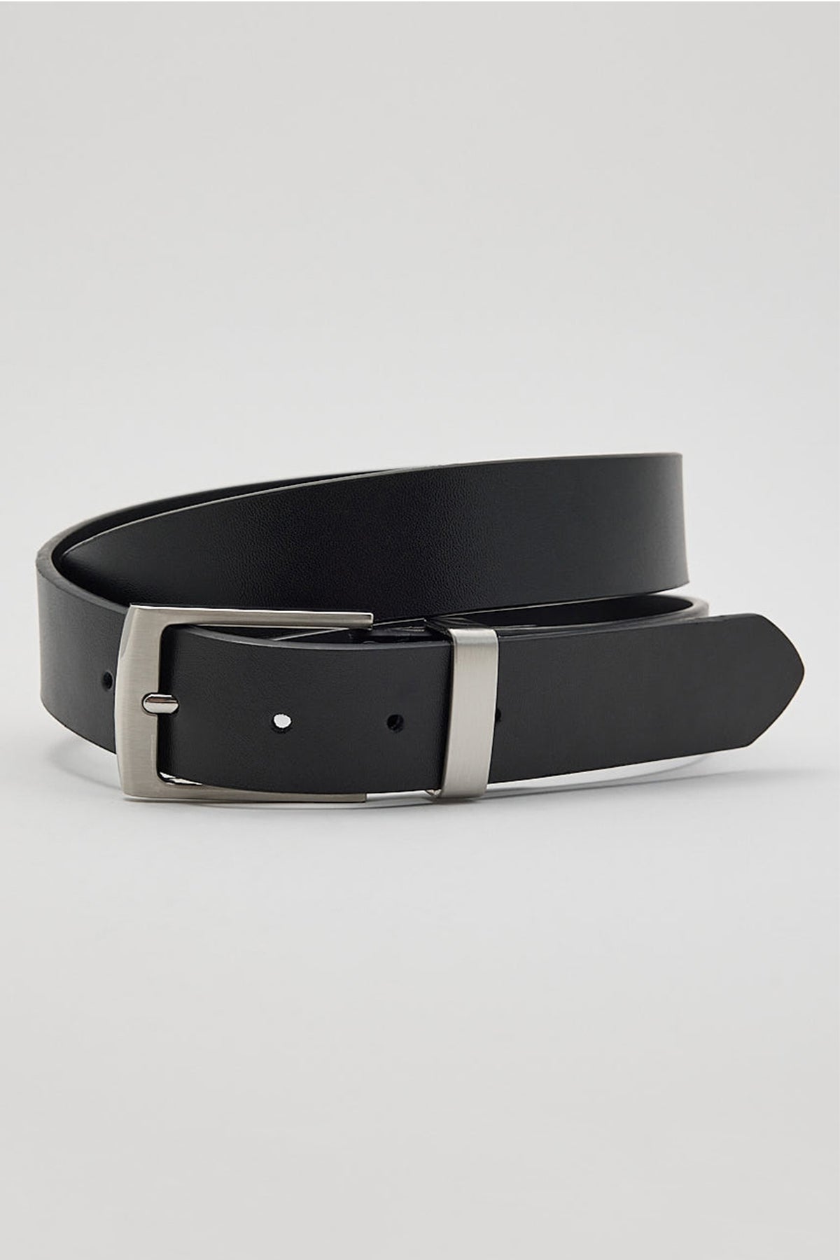 Common Need Classic Leather Belt Black