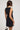 Perfect Stranger High Neck Button Up Linen Mini Dress Black