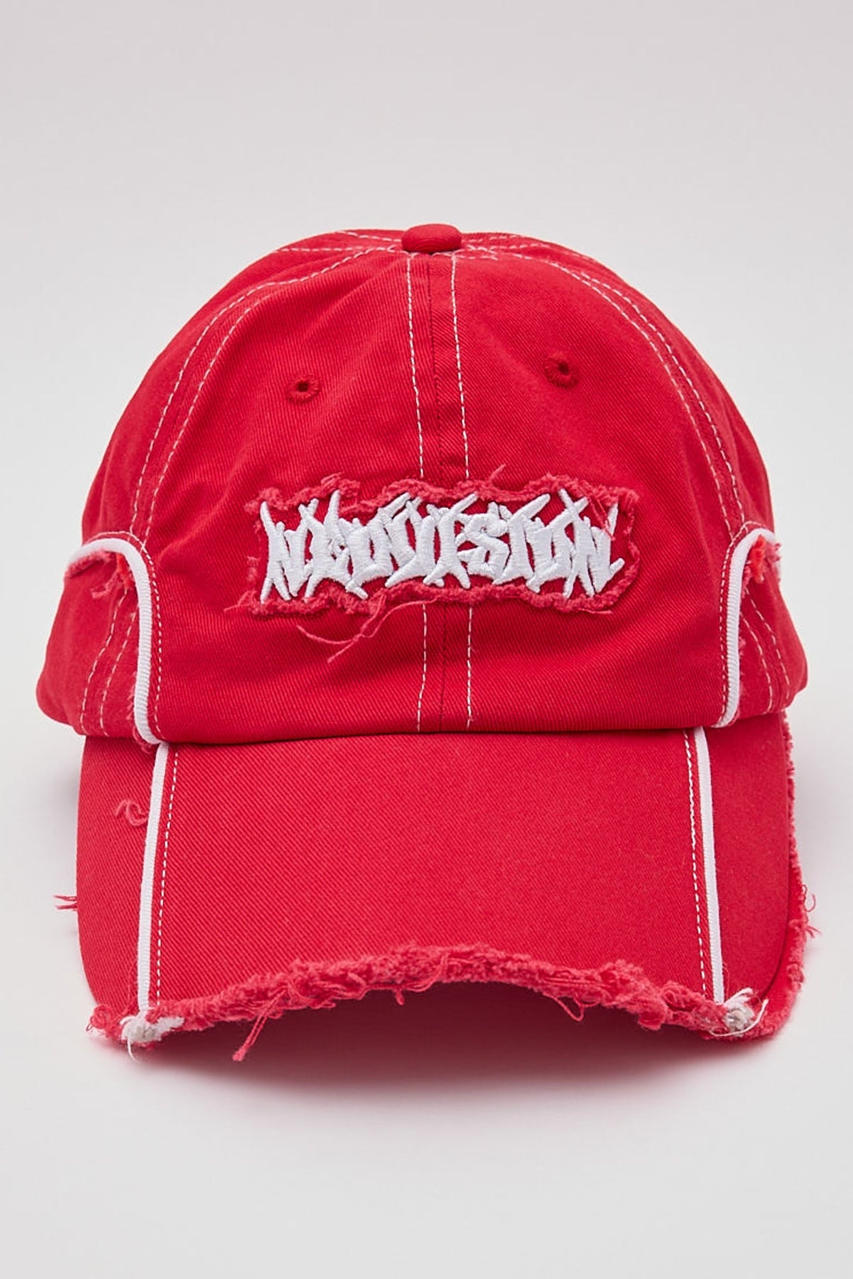 Neovision Disorder Raw-Edge Dad Cap Red