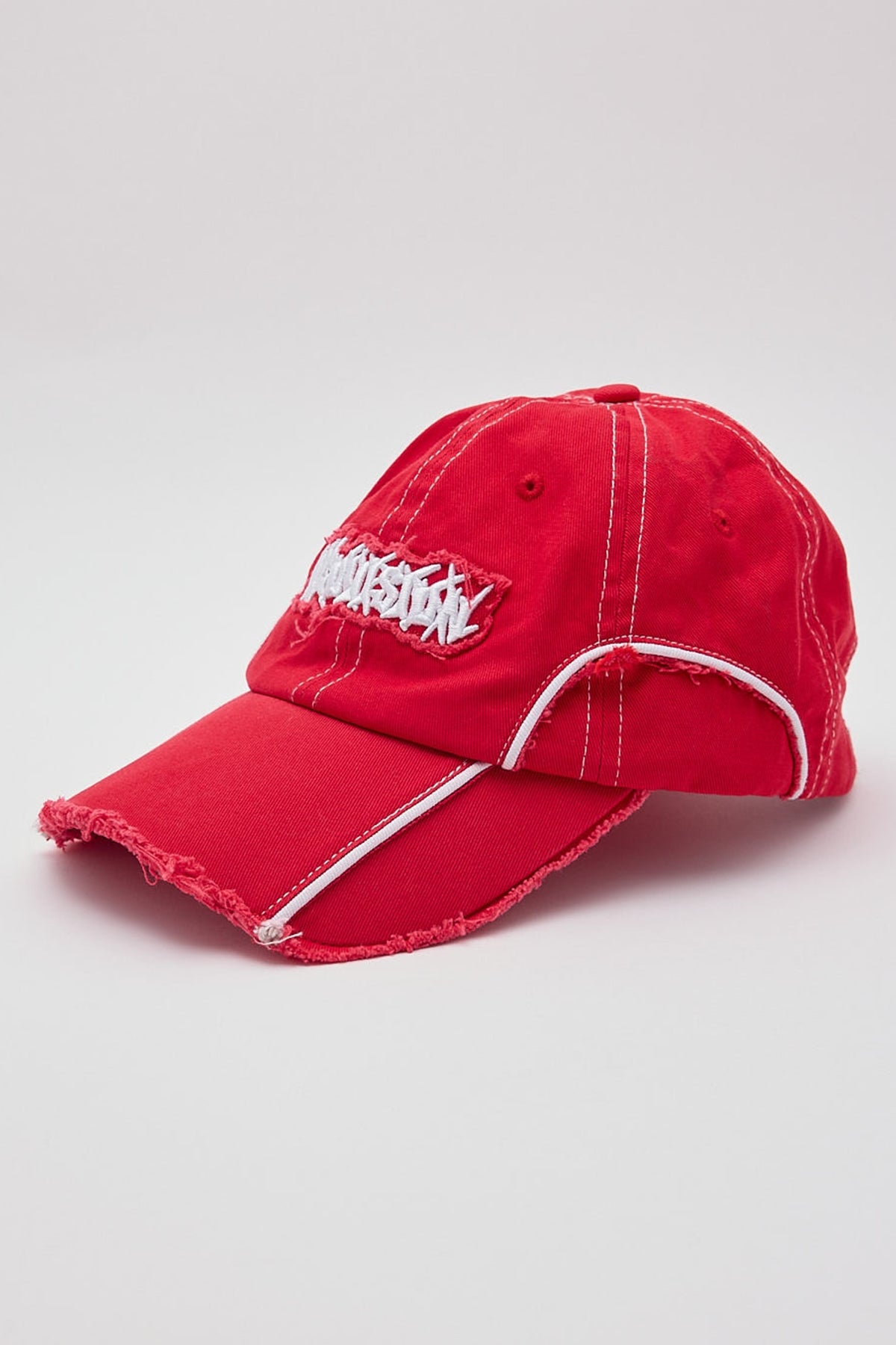 Neovision Disorder Raw-Edge Dad Cap Red