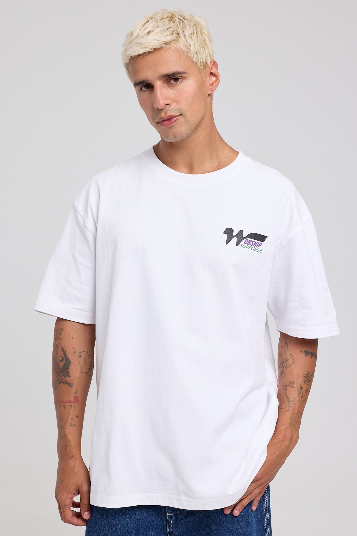 Worship Logomania Tee White