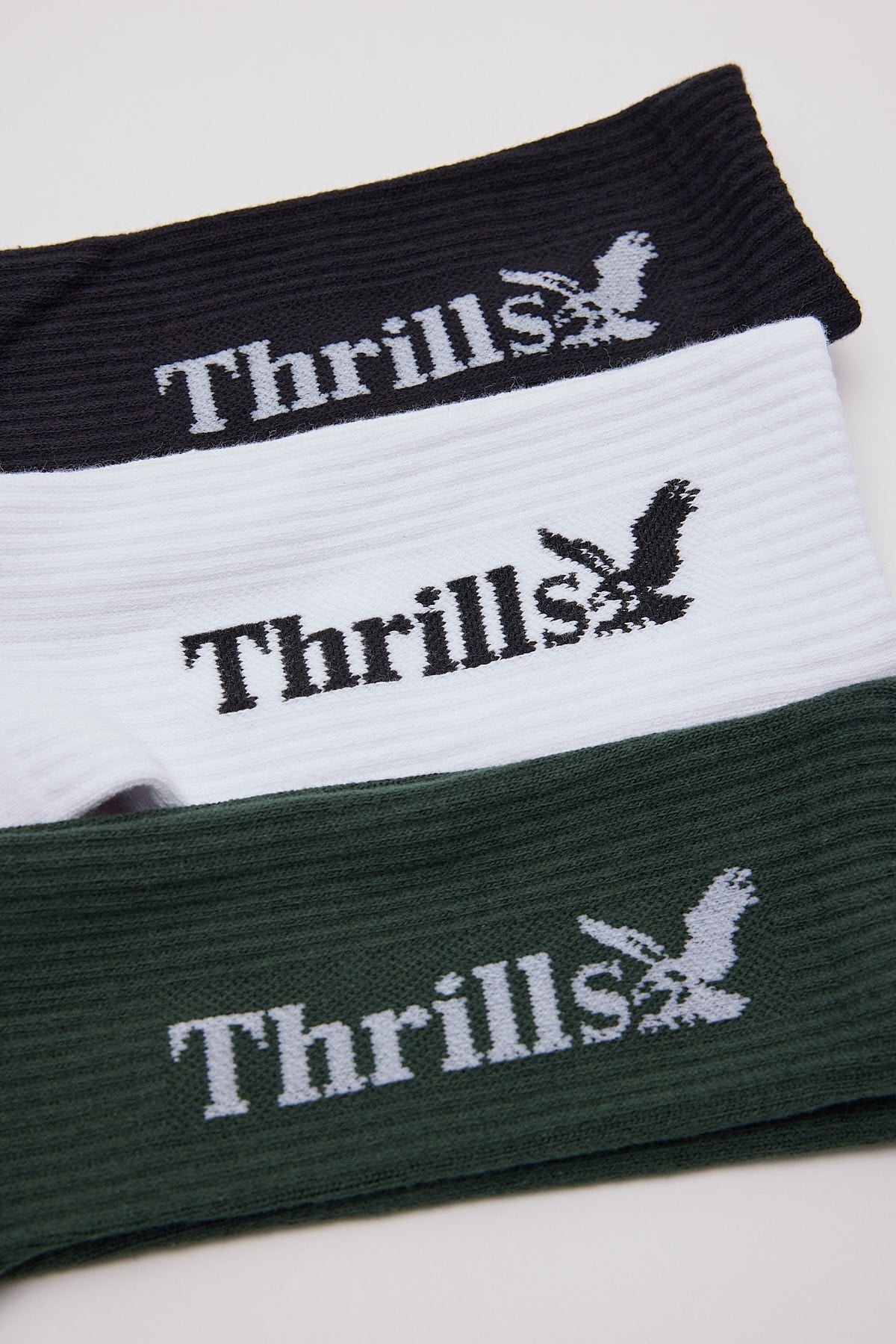 Thrills Thrills Workwear 3 Pack Sock White/Black/Grape Leaf