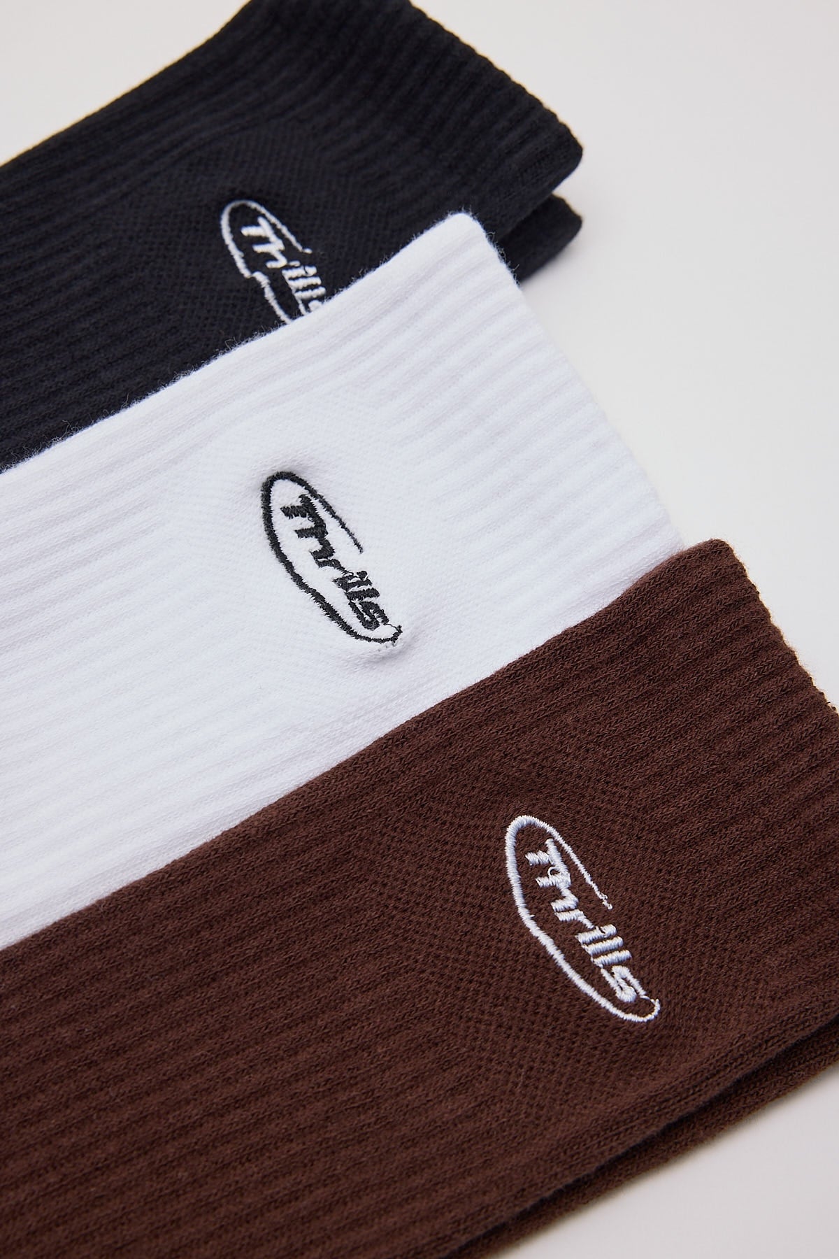 Thrills Pharm 3 Pack Sock Black/White/Postal Brown