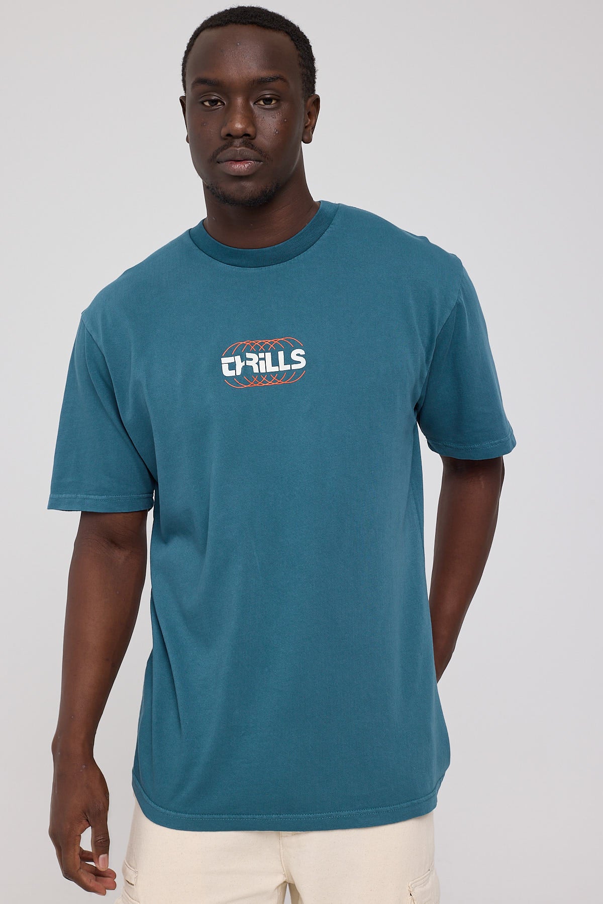 Thrills Evolution Oversize Fit Tee Atlantic Blue