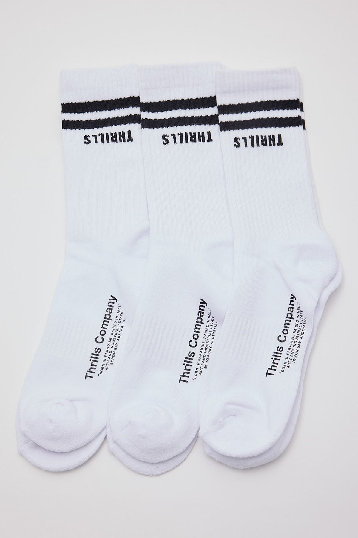 Thrills Minimal Thrills 3 Pack Sock White