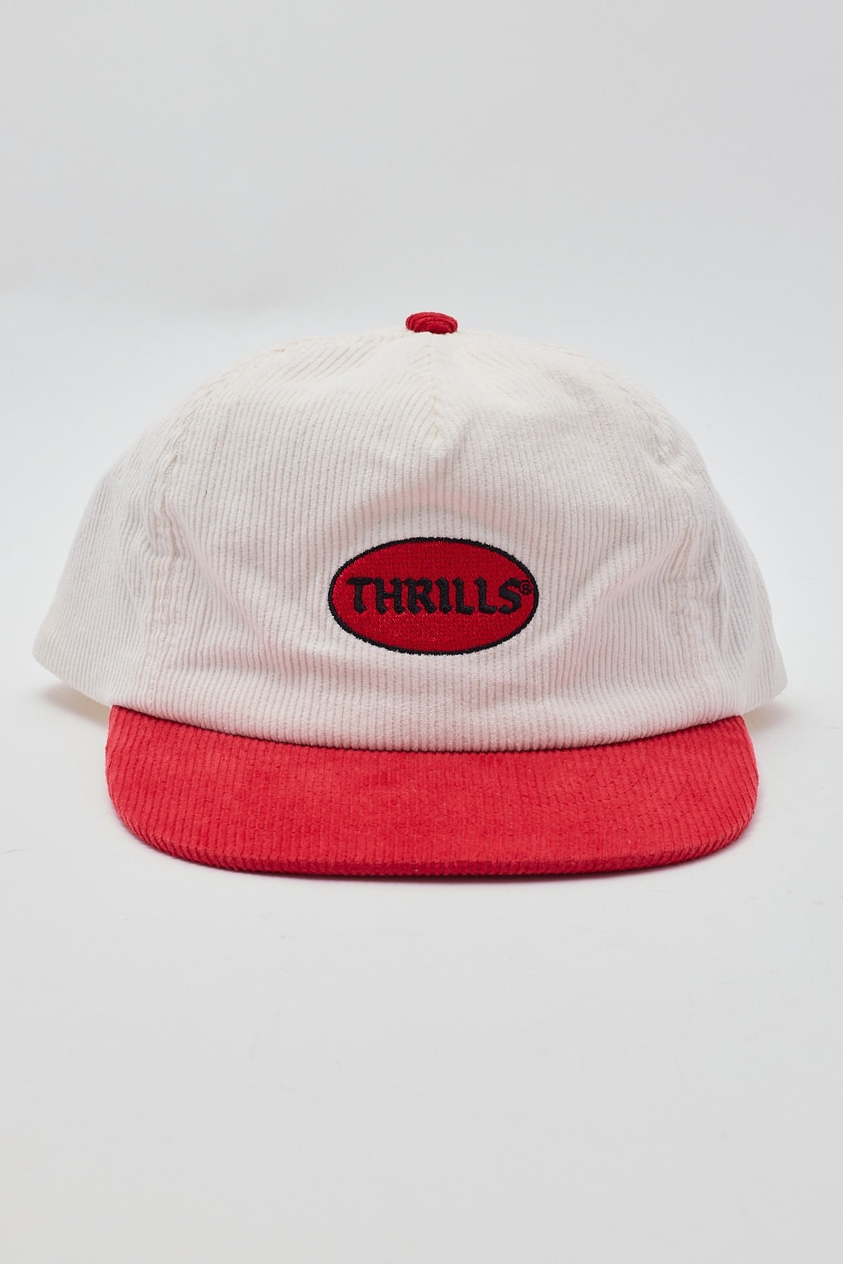 Thrills Hard As They Come 5 Panel Cap Heritage White