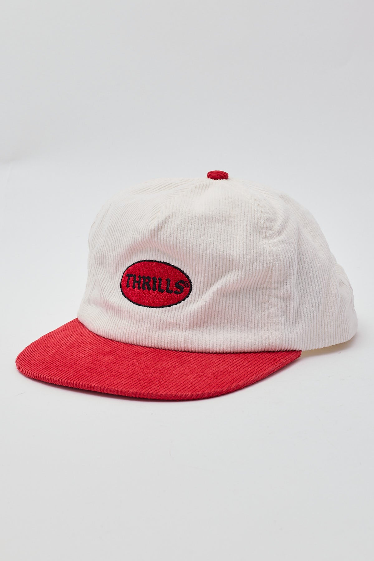 Thrills Hard As They Come 5 Panel Cap Heritage White