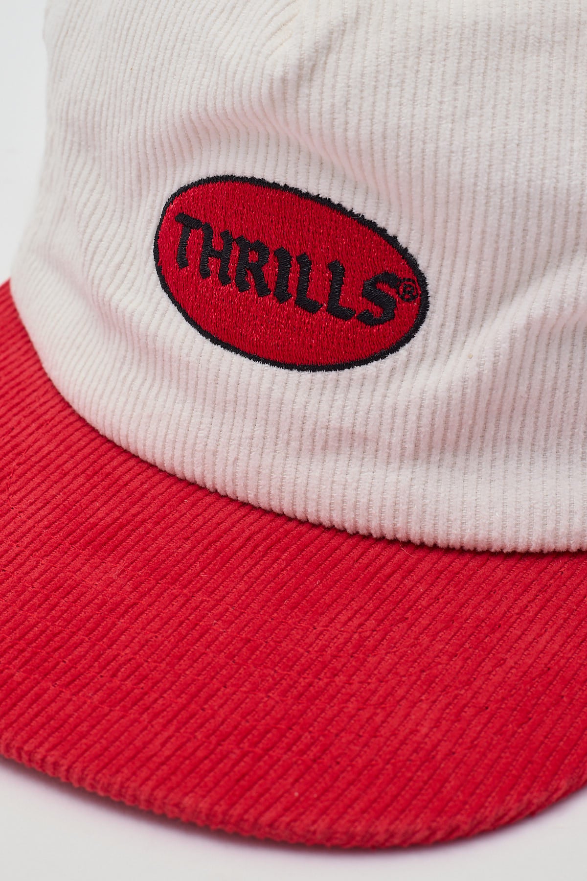 Thrills Hard As They Come 5 Panel Cap Heritage White