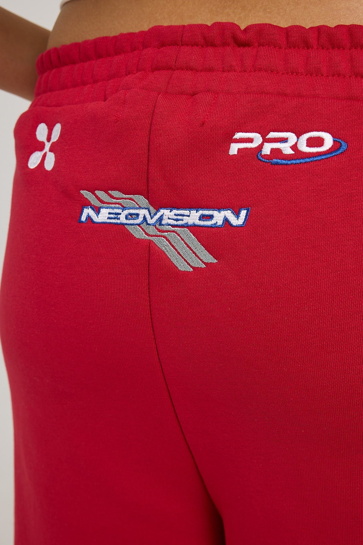 Neovision Offside Contrast Straight Leg Sweat Pant Red