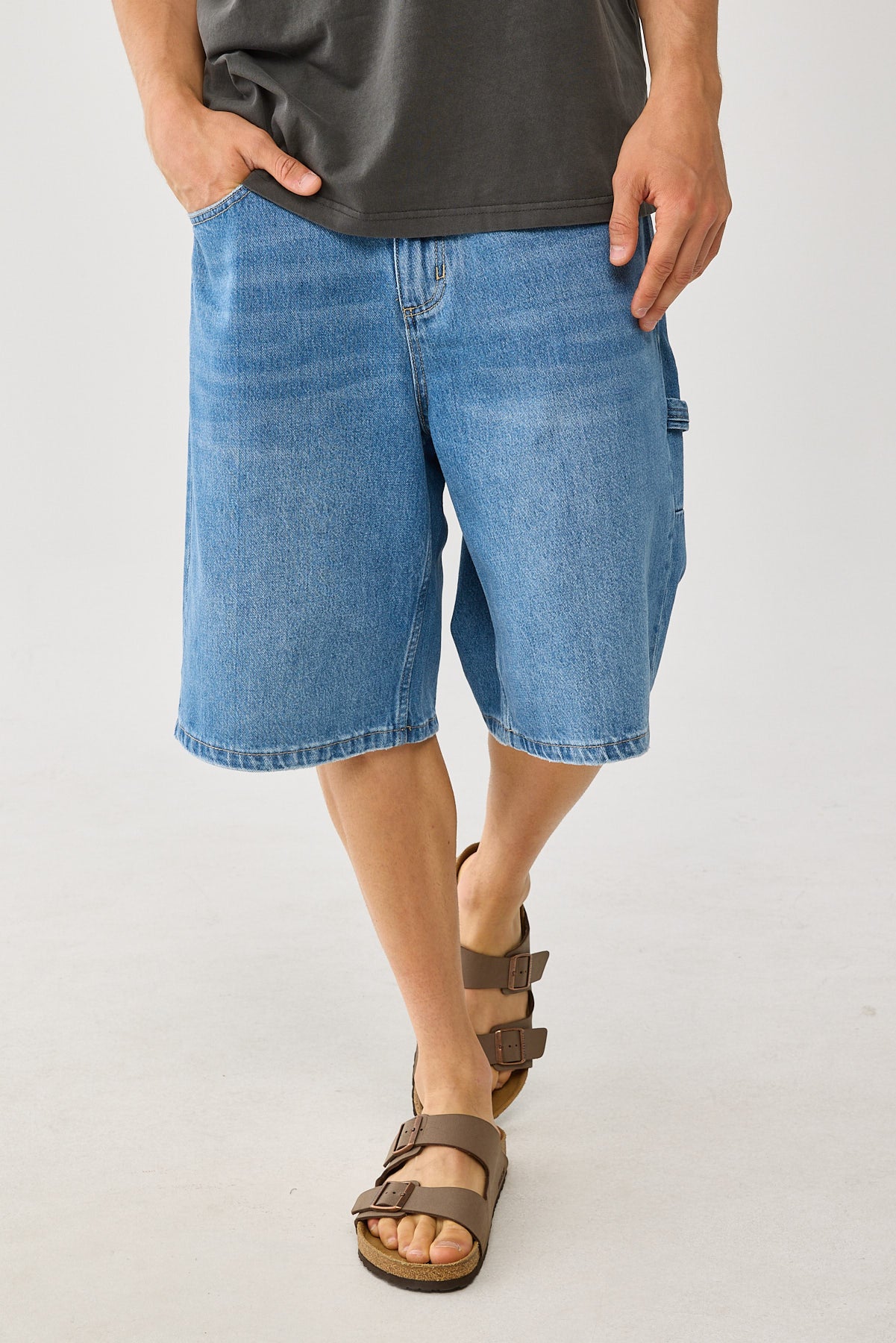 Thrills Big Slacker Denim Short Long Ago Blue