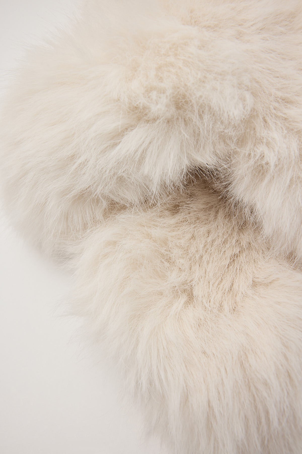 Token Faux Fur Y2K Trapper Hat White