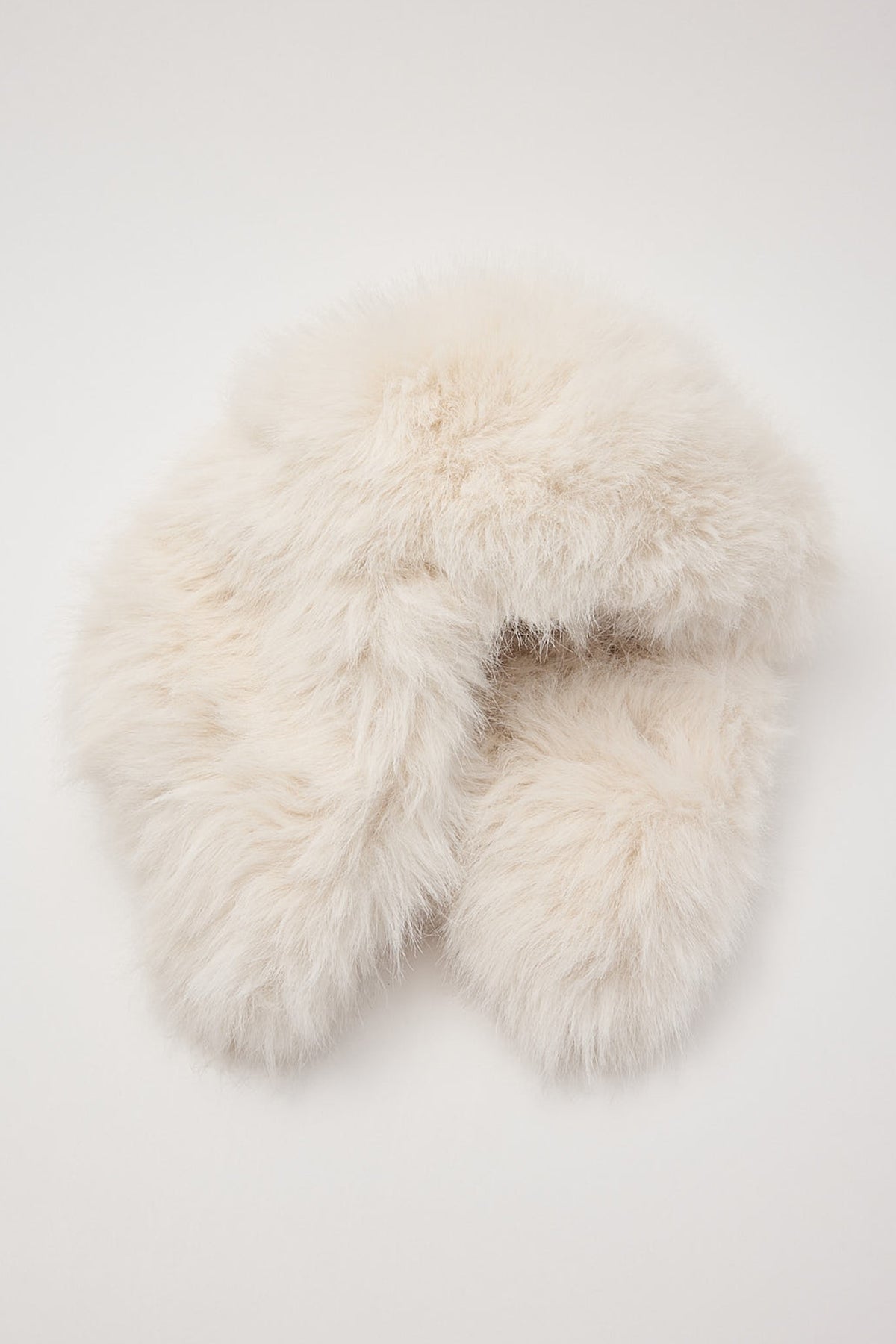 Token Faux Fur Y2K Trapper Hat White