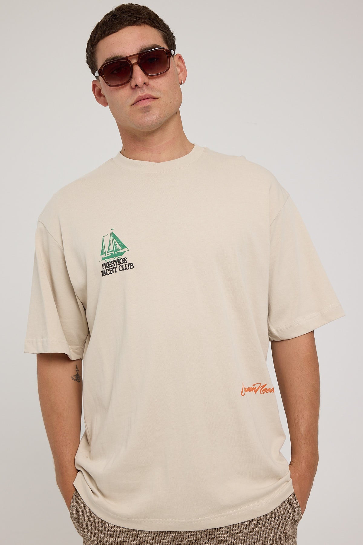 Common Need South Bay Heavyweight Boxy Tee Stone