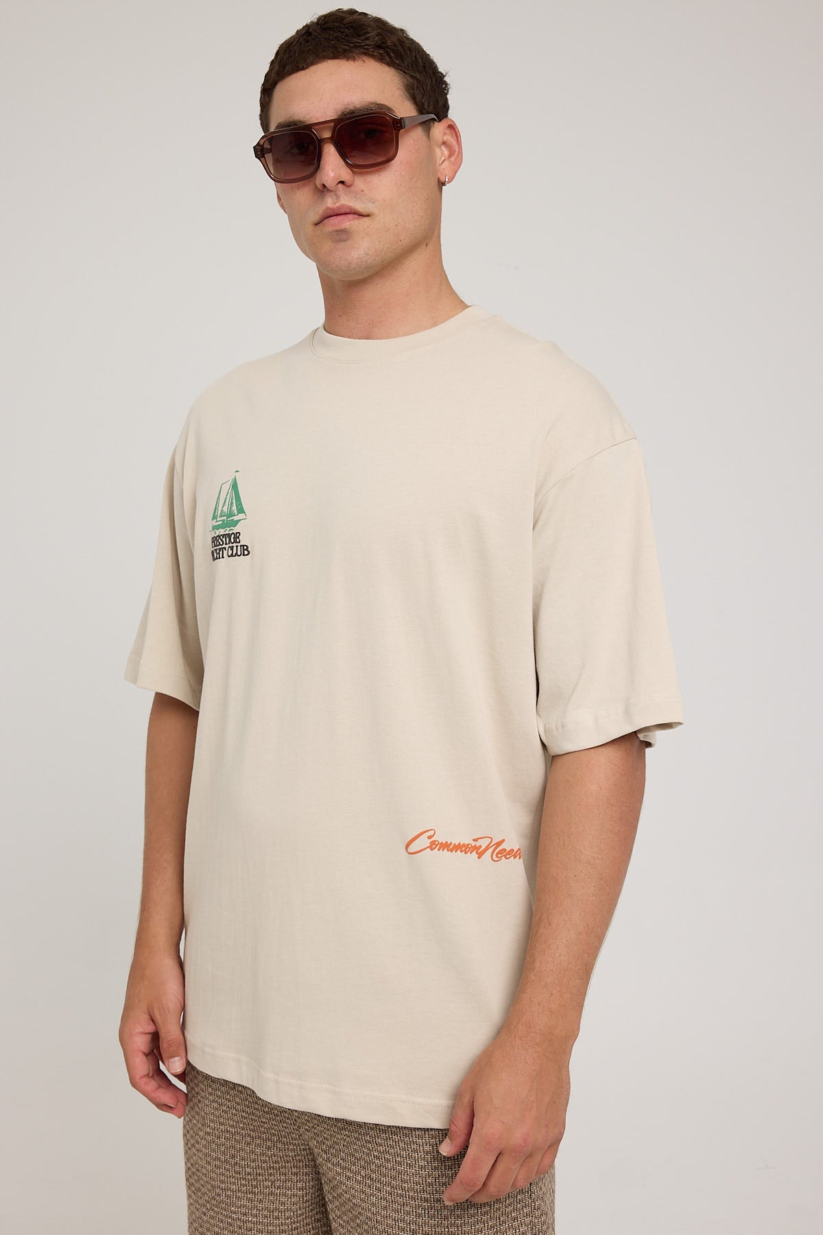 Common Need South Bay Heavyweight Boxy Tee Stone