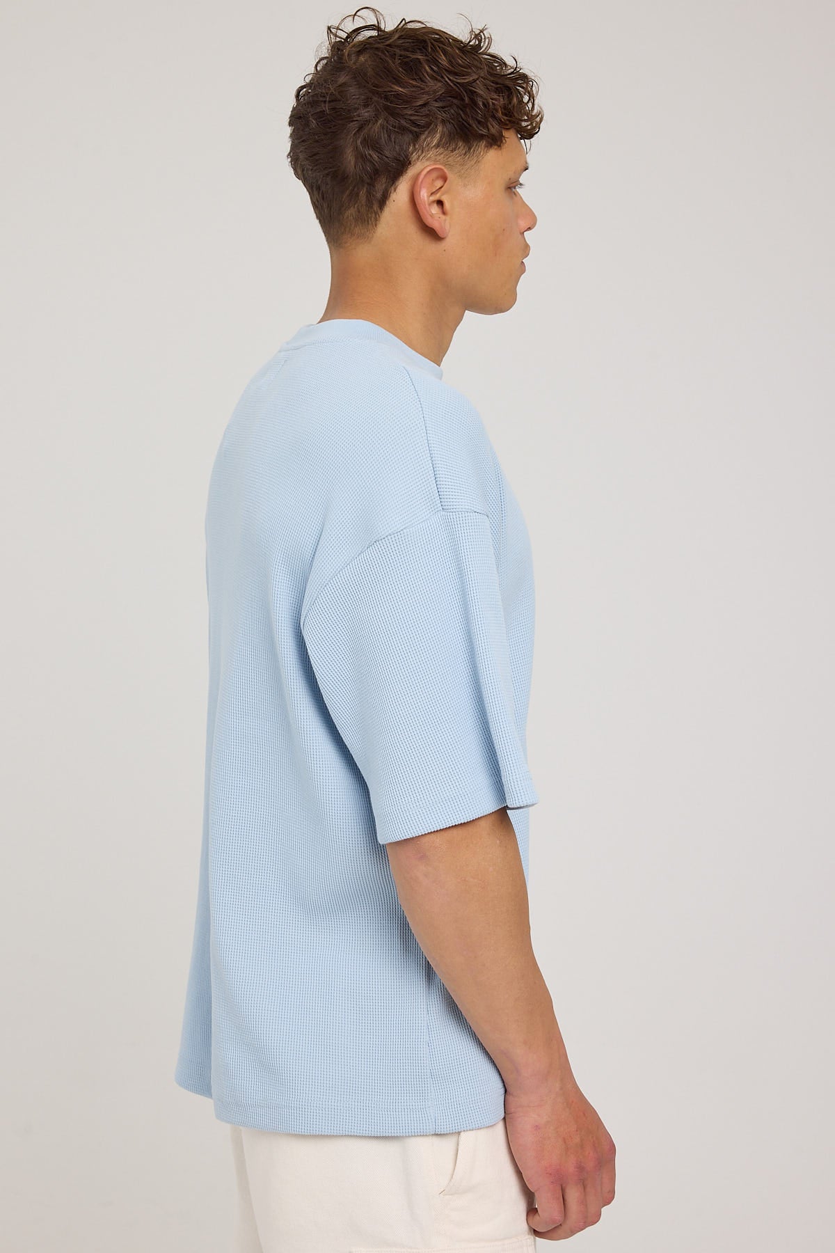 Common Need Heritage Waffle Easy Tee Light Blue