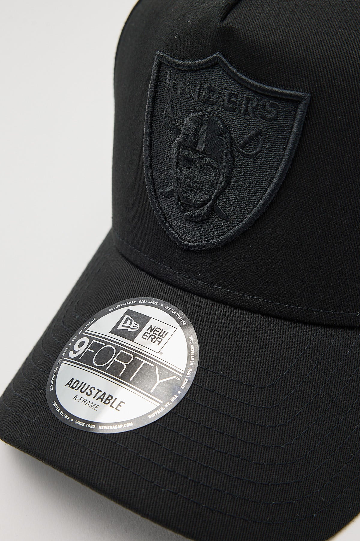 New Era Las Vegas Raiders 9Forty A-Frame Cap Black/Black Embroidery