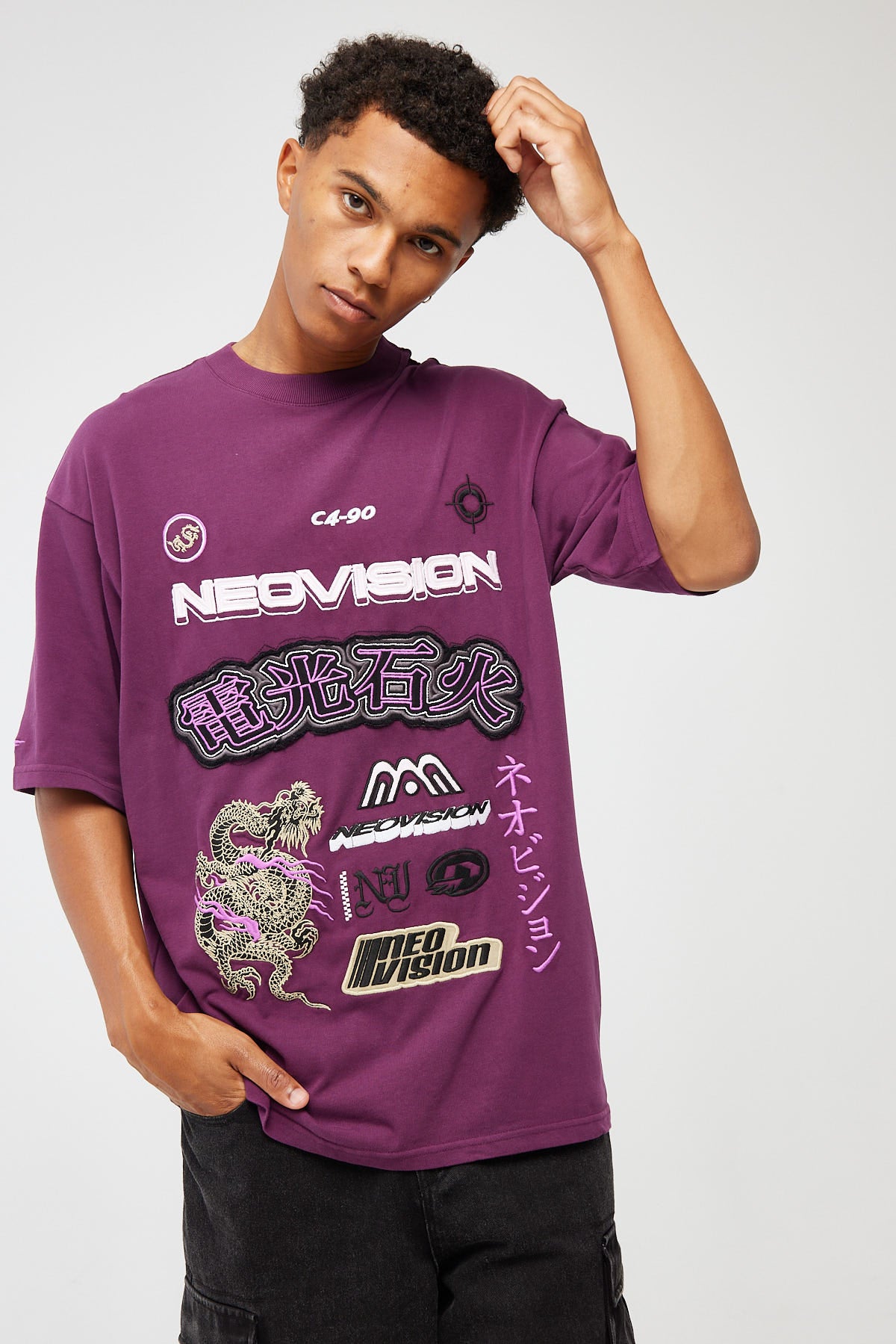 Neovision Combustion Oversize Super Heavy Tee Mulberry