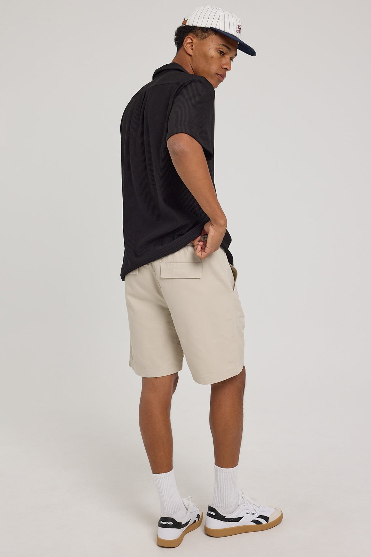 Common Need Sanctuary Elastic Waist Cargo Short Beige