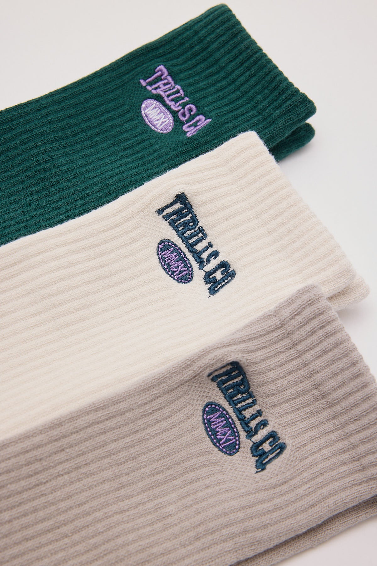 Thrills Recruit 3 Pack Sock Heritage White/Fog/Jasper Green