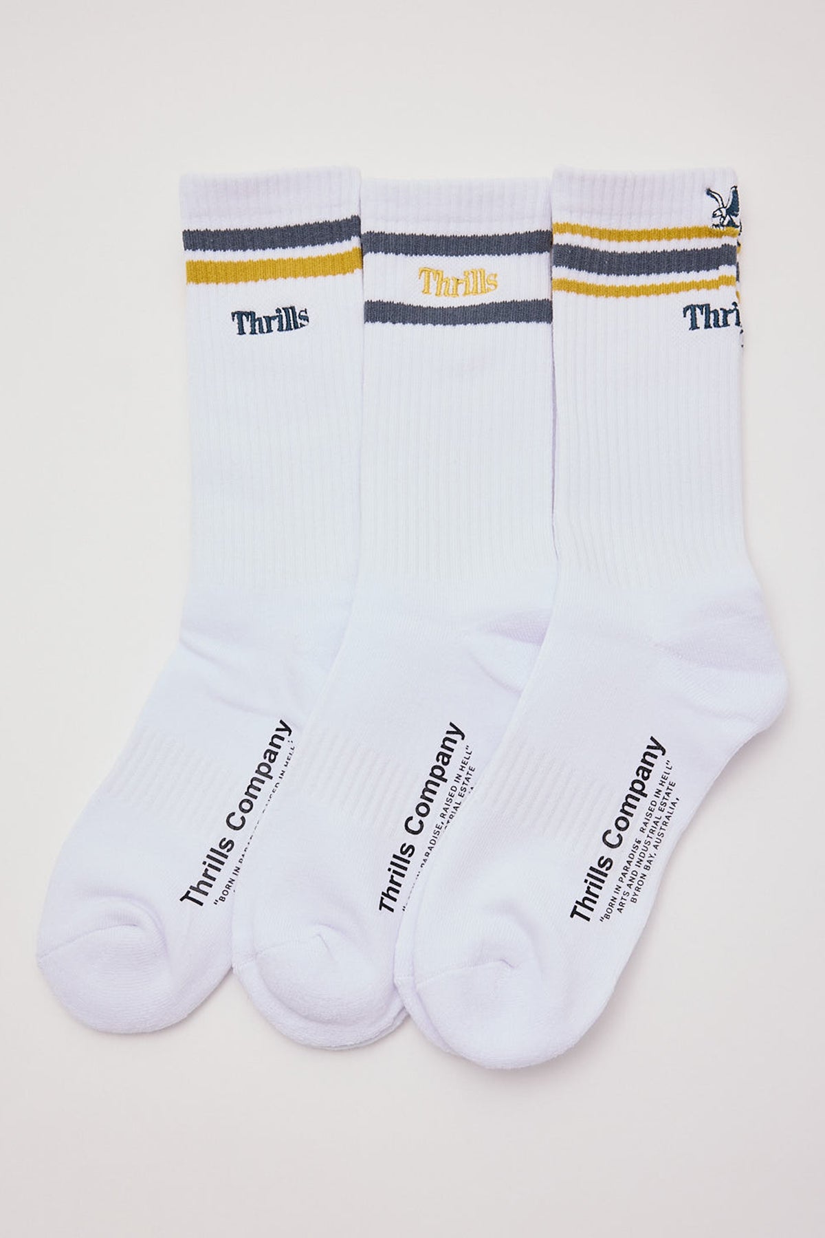 Thrills Thrills Workwear 3 Pack Sock White