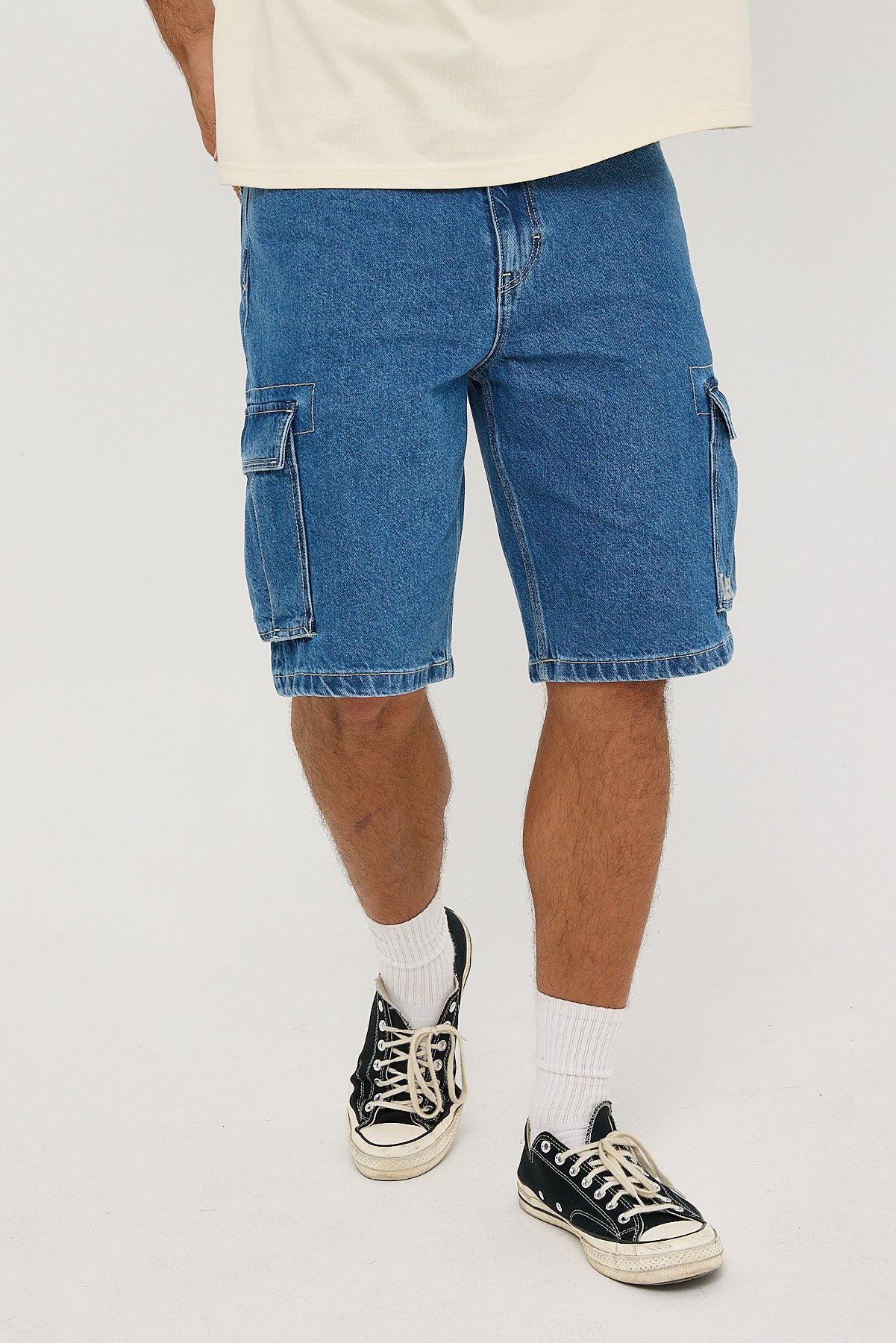 Lee L-Five Biggie Cargo Short Point of Blue Point of Blue