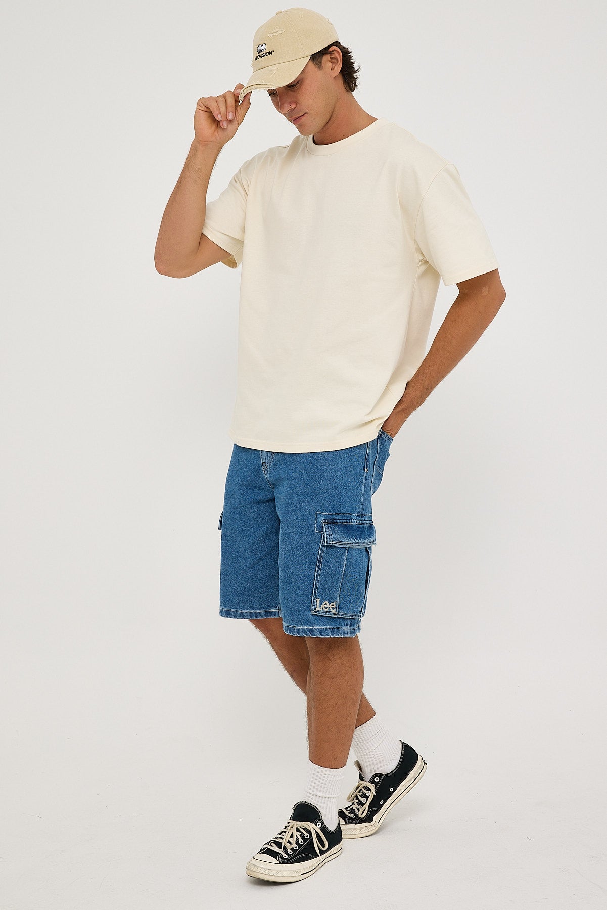 Lee L-Five Biggie Cargo Short Point of Blue Point of Blue