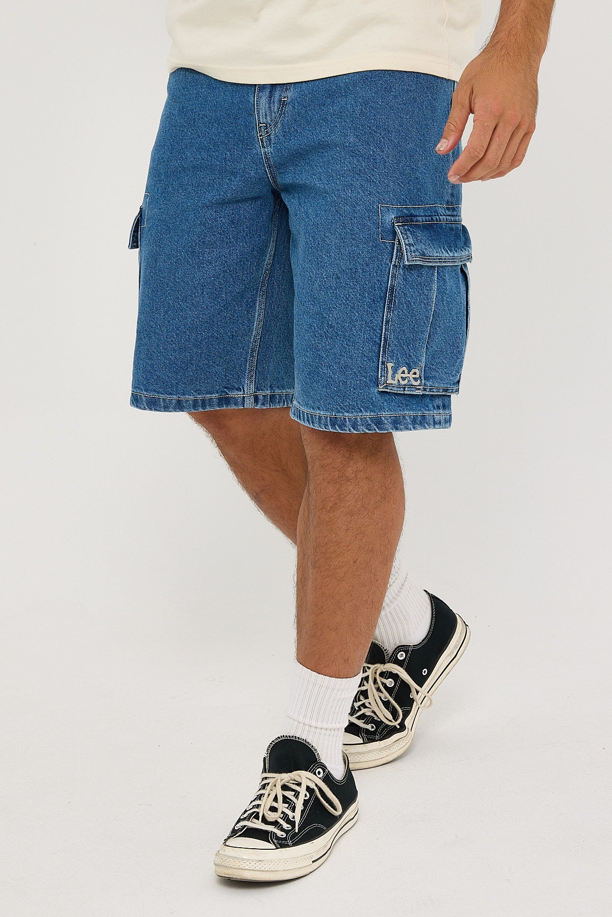 Lee L-Five Biggie Cargo Short Point of Blue Point of Blue