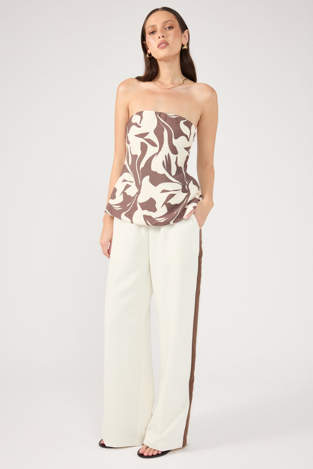 Perfect Stranger Jenner Contrast Side Stripe Pant Cream