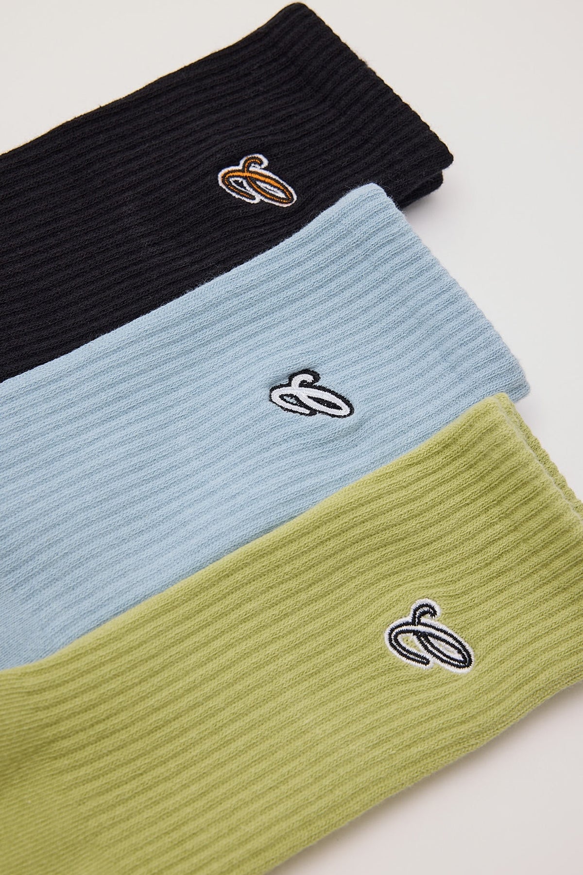 Common Need Kensington Sock 3 Pack Blue/Green/Black