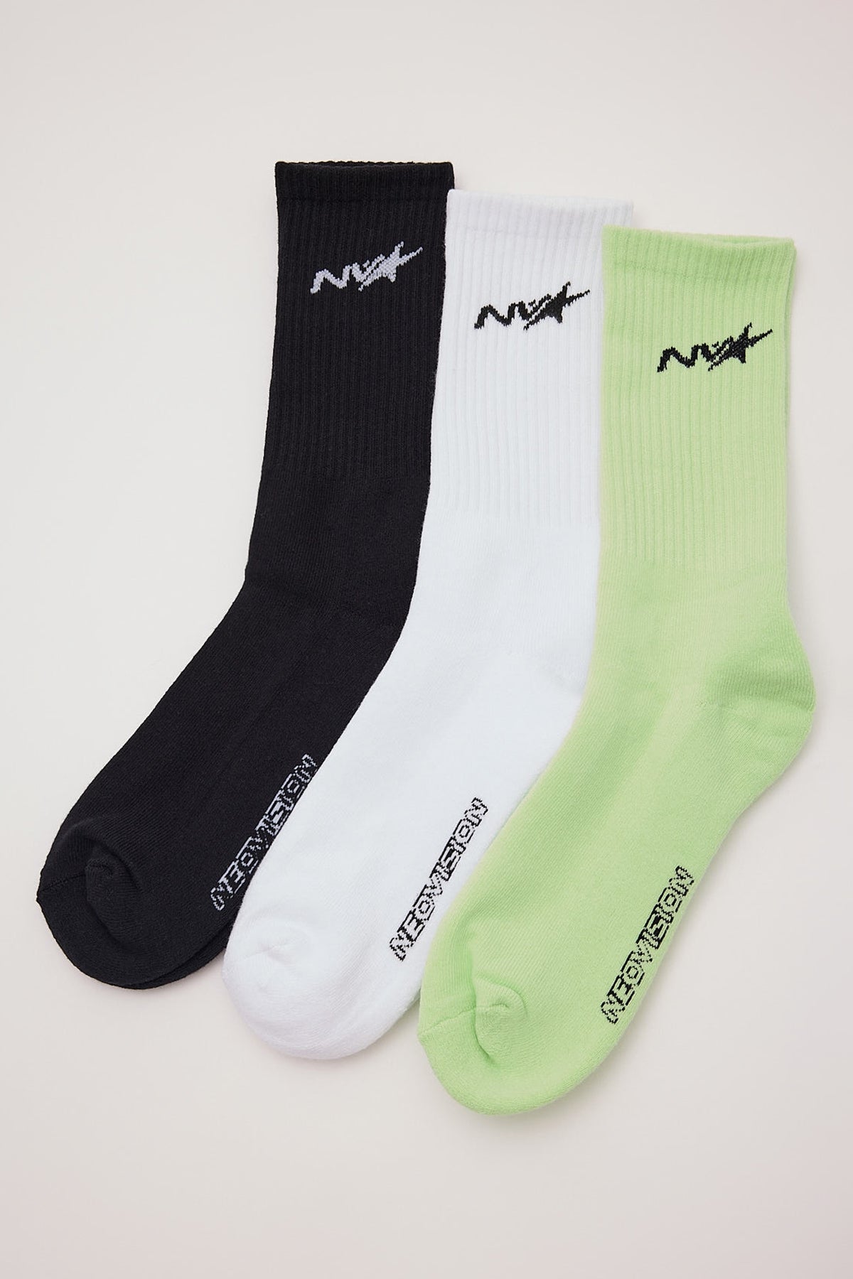 Neovision Gamma Sock 3 Pack White/Lime/Black