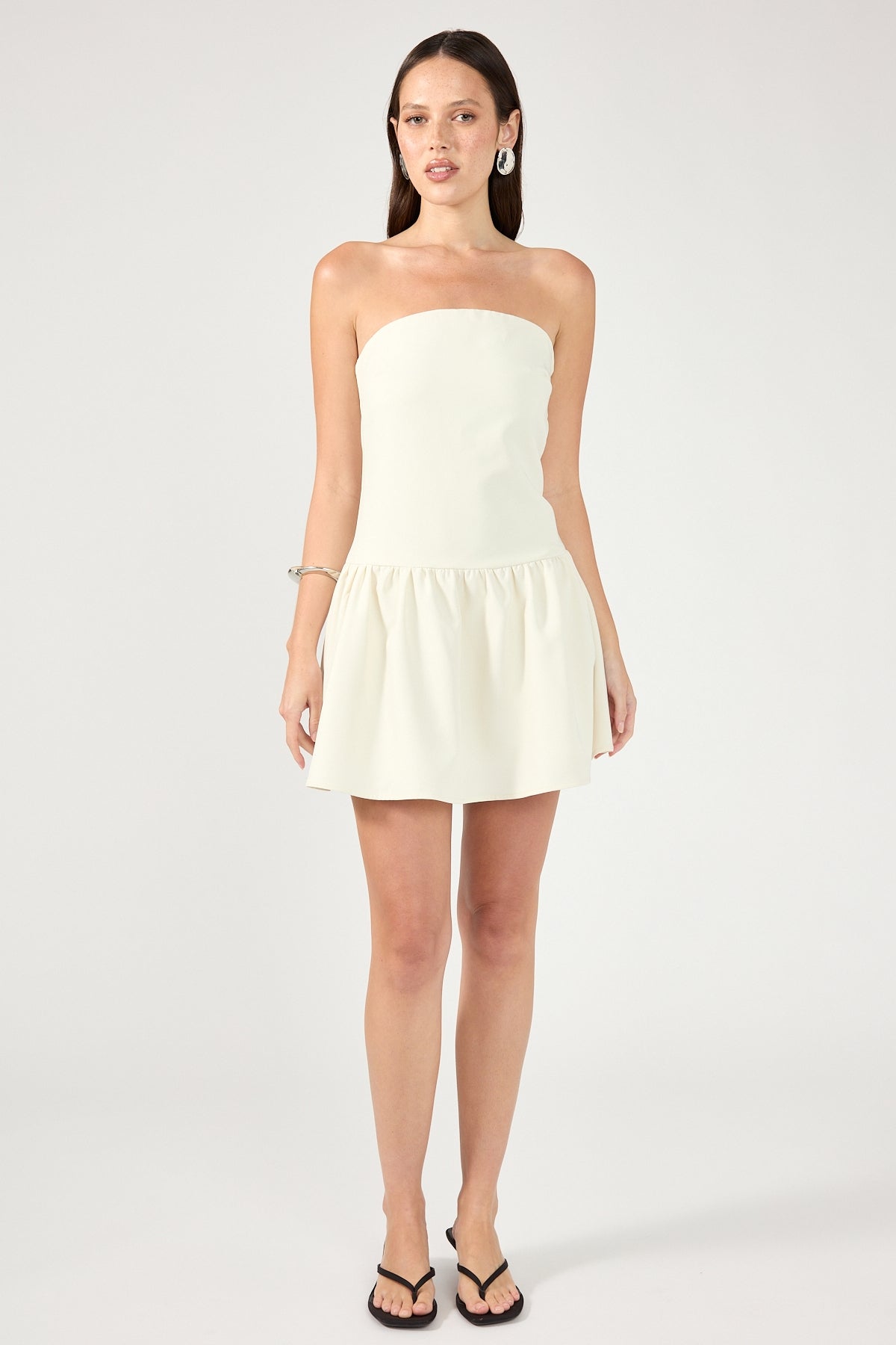 Perfect Stranger Winslet Strapless Mini Dress Cream