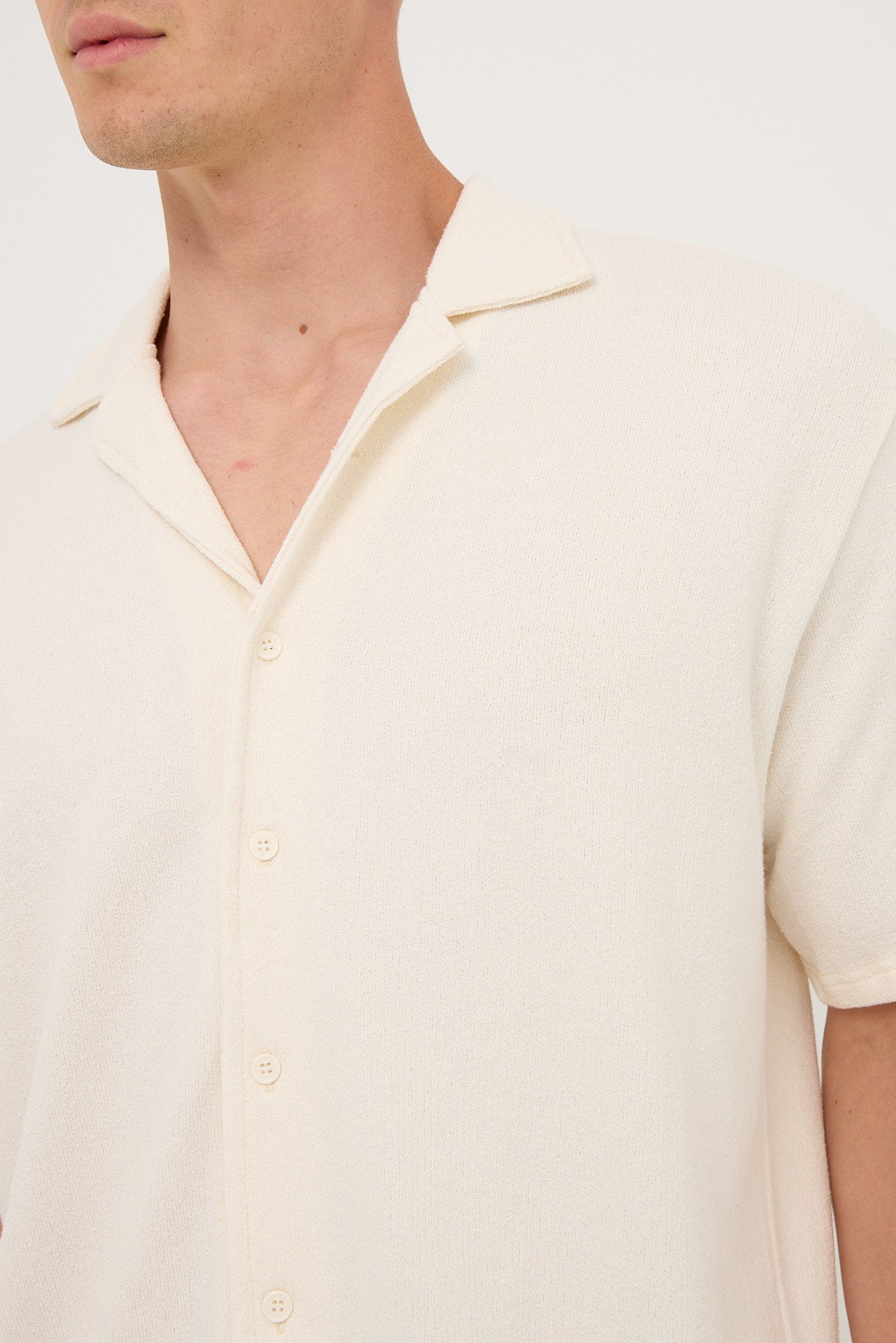 Common Need Boucle Resort Shirt Cream