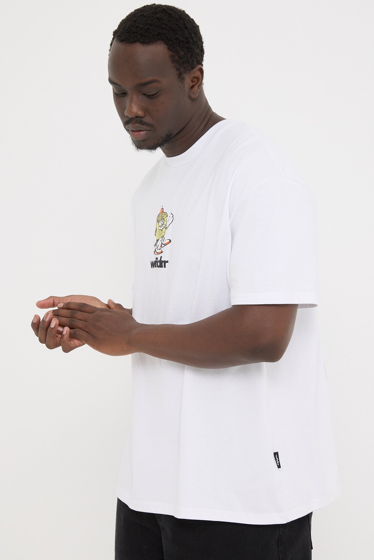 Wndrr Waffle House Box Fit Tee White