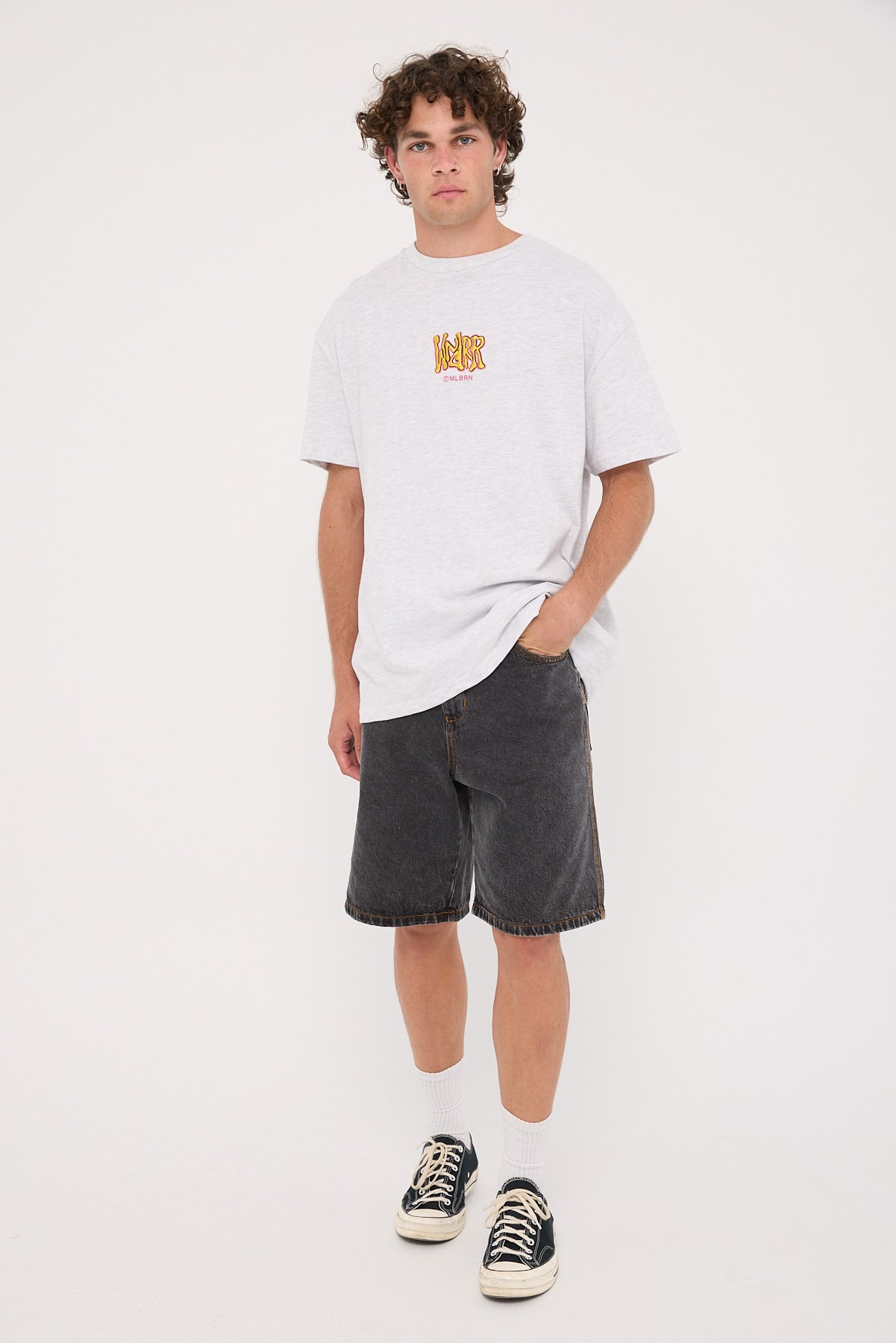 Wndrr Toast Box Fit Tee White Marle