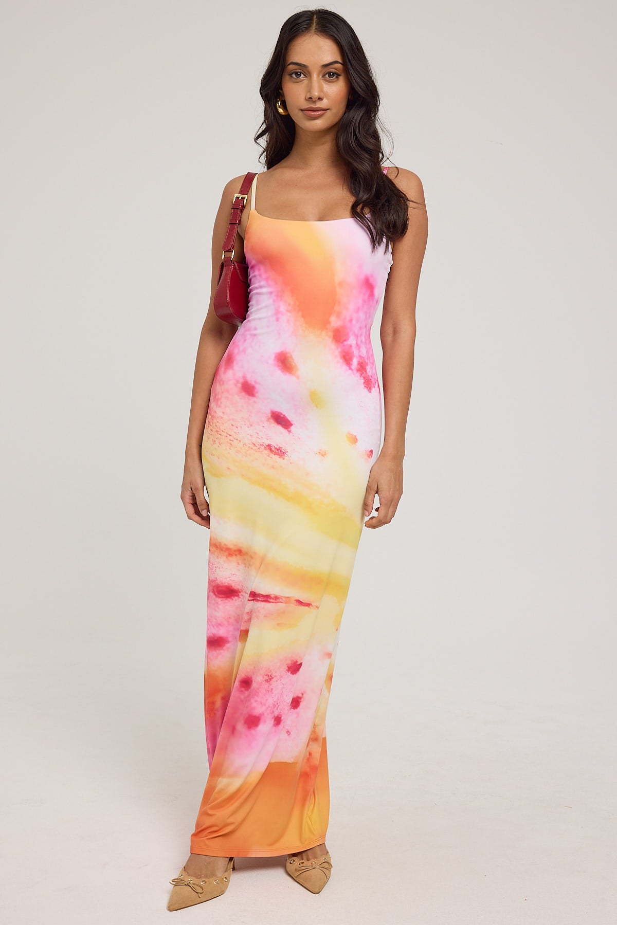 Luck & Trouble Floral Lilium Maxi Dress Pink Print