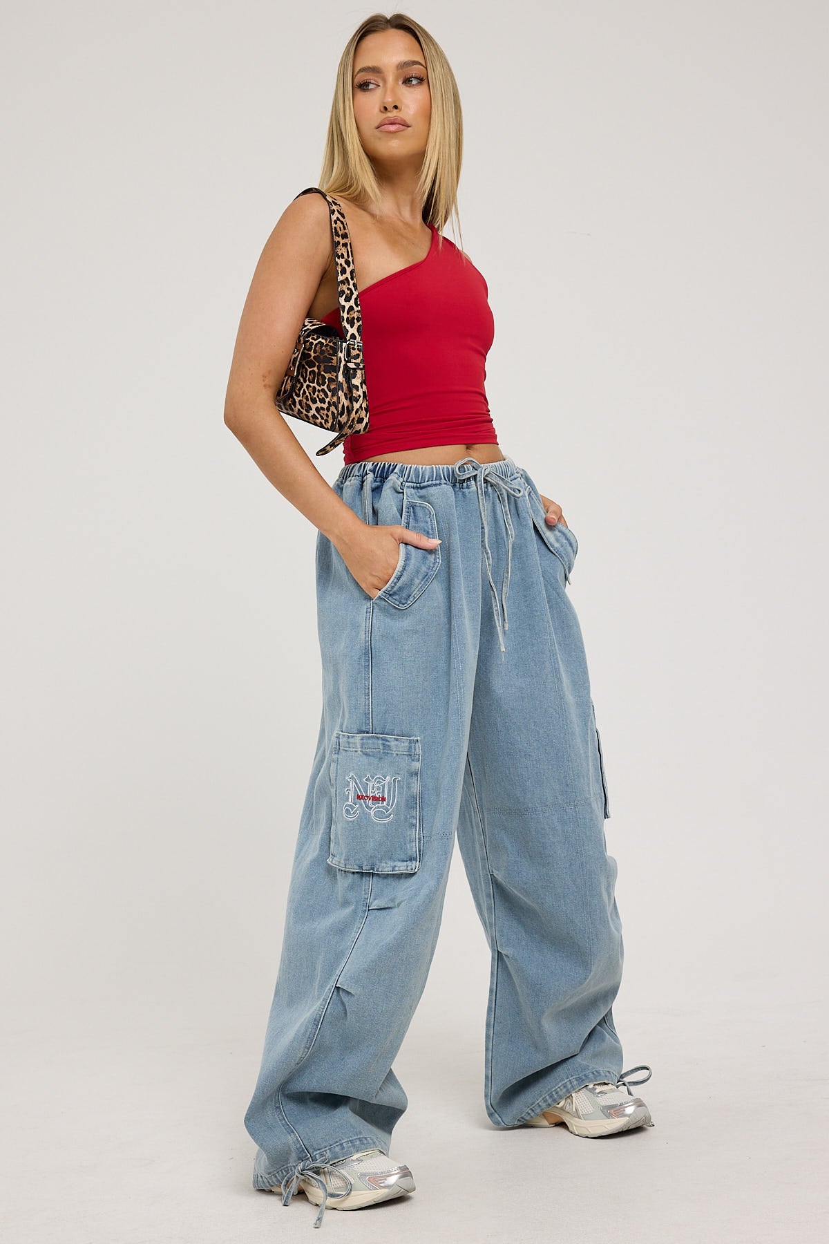 Neovision Shadow Realm Wide Leg Pant Light Blue Denim