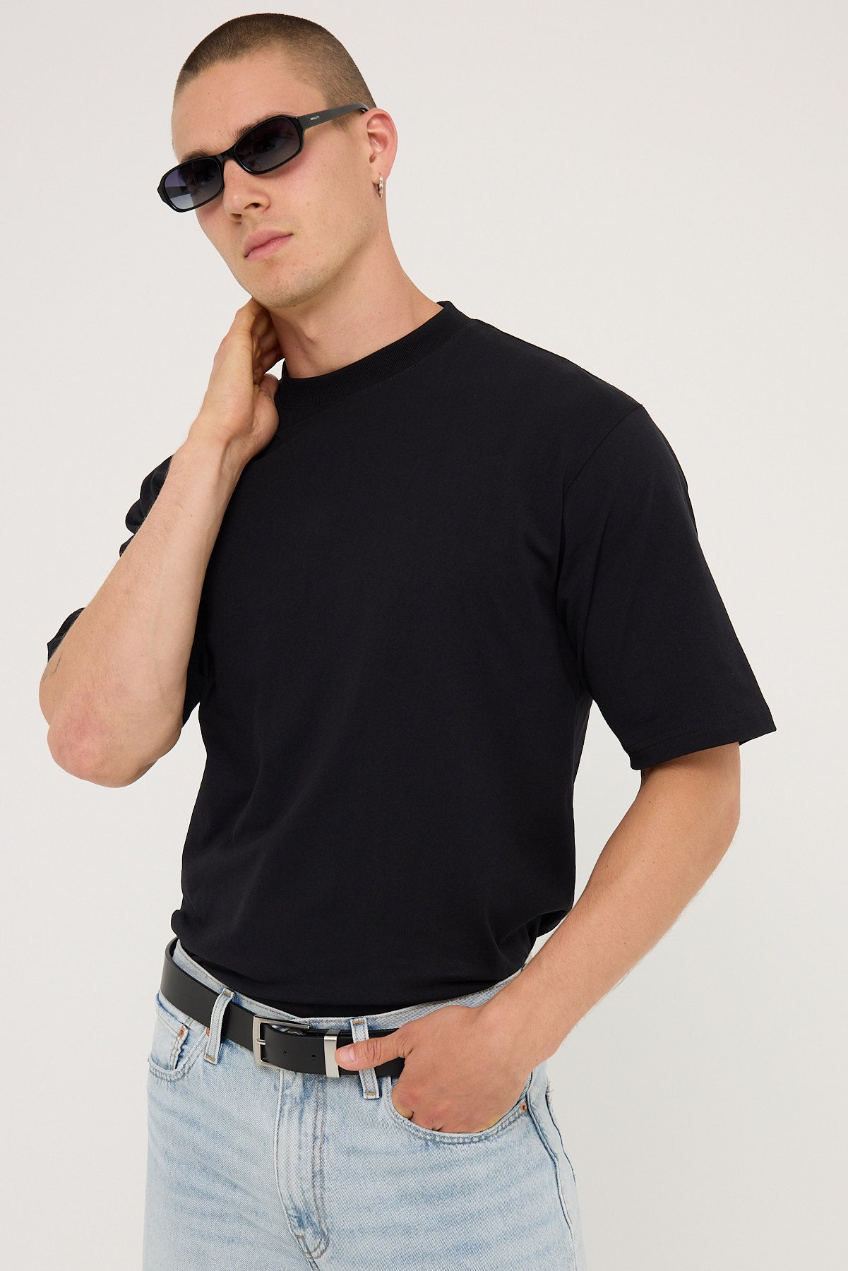 Open Archive Organic Boxy Tee Black