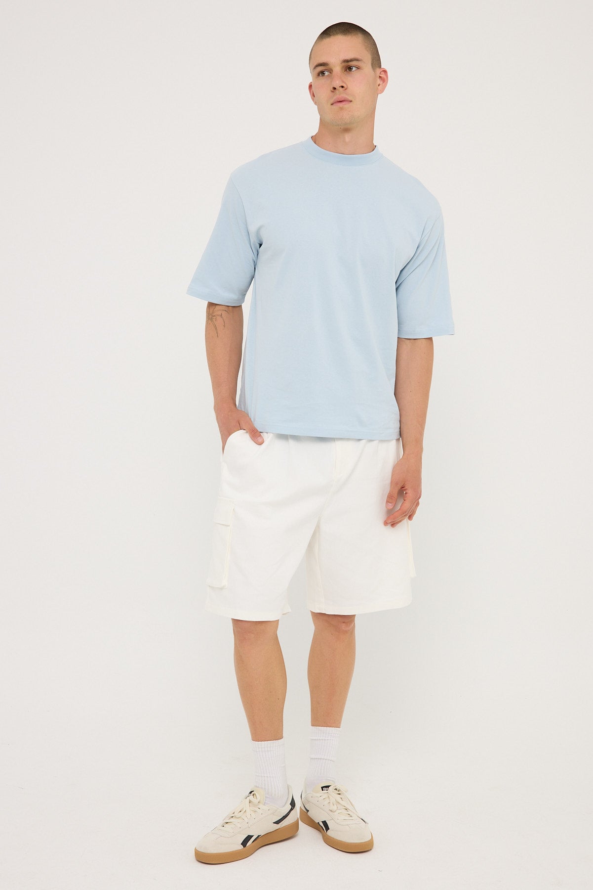 Open Archive Organic Boxy Tee Light Blue