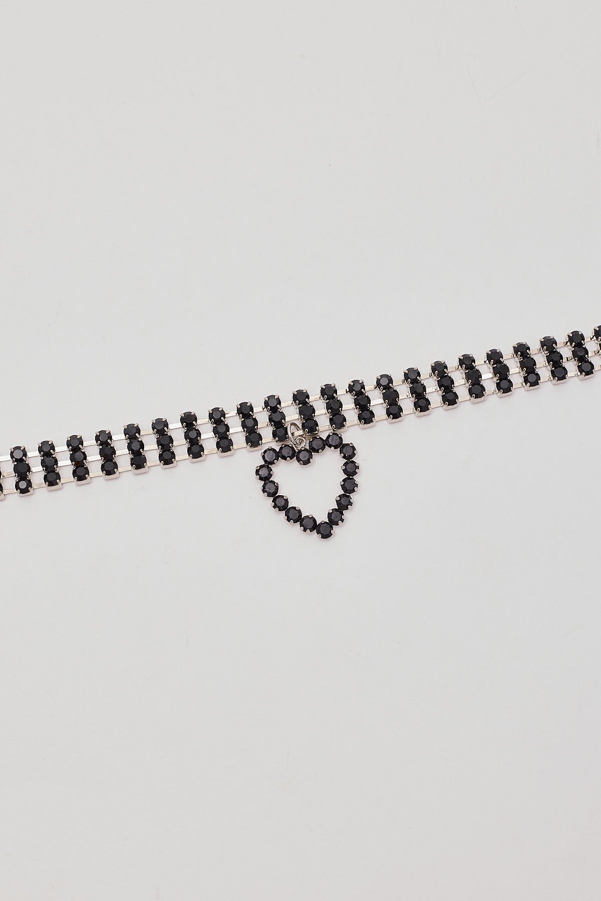 Token Olivia Heart Choker Silver