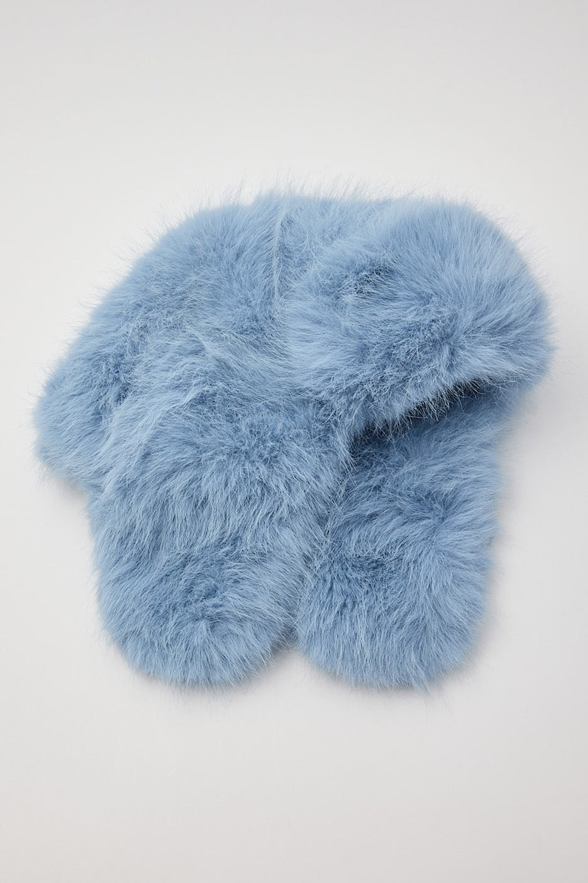 Token Faux Fur Fluffy Trapper Hat Blue