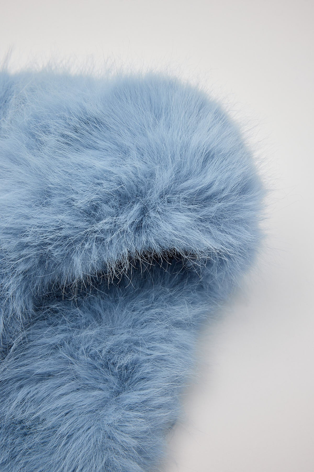 Token Faux Fur Fluffy Trapper Hat Blue