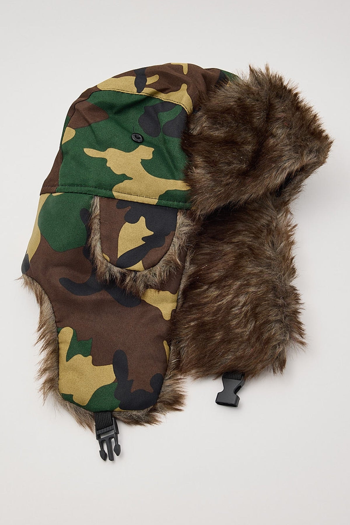 Token Camo Faux Fur Trapper Hat Camo