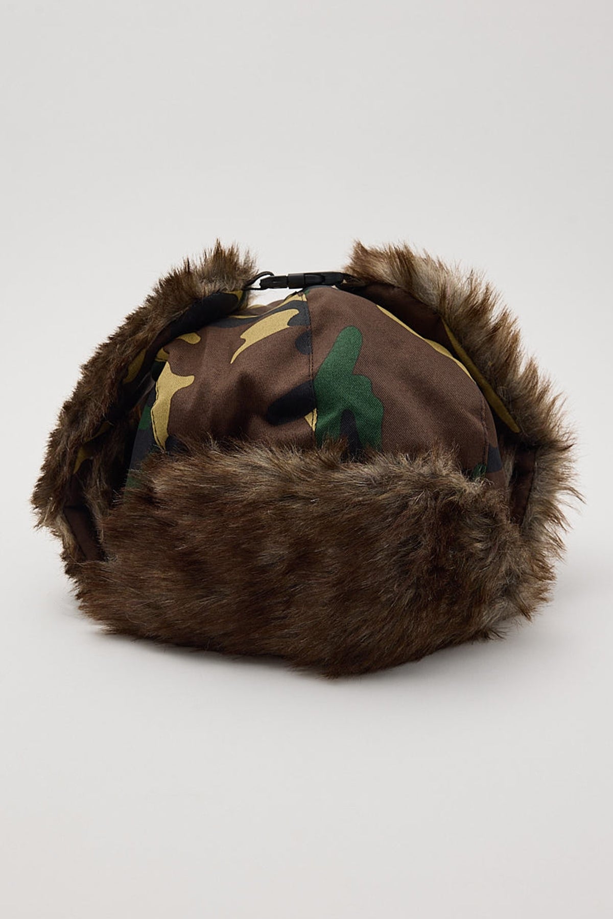 Token Camo Faux Fur Trapper Hat Camo