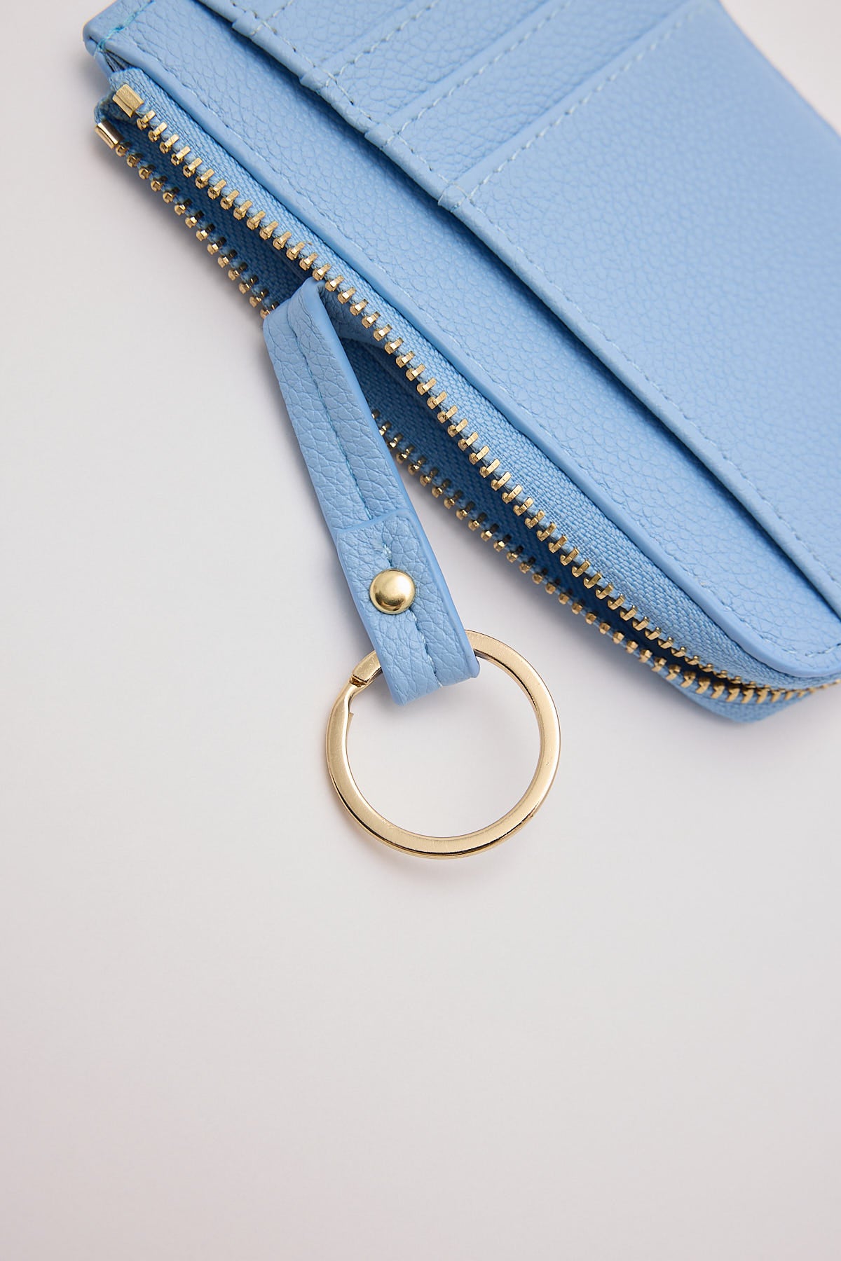 Peta + Jain Fitz Cardholer Baby Blue Pebble/Gold