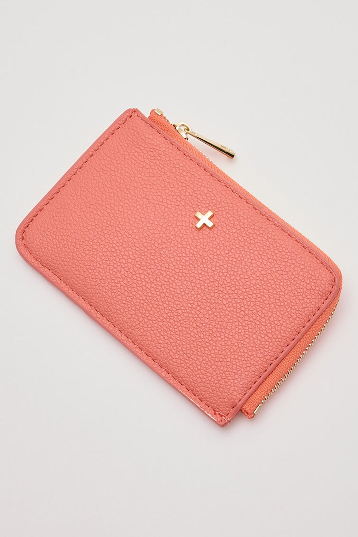 Peta + Jain Fitz Cardholer Coral Pebble/Gold