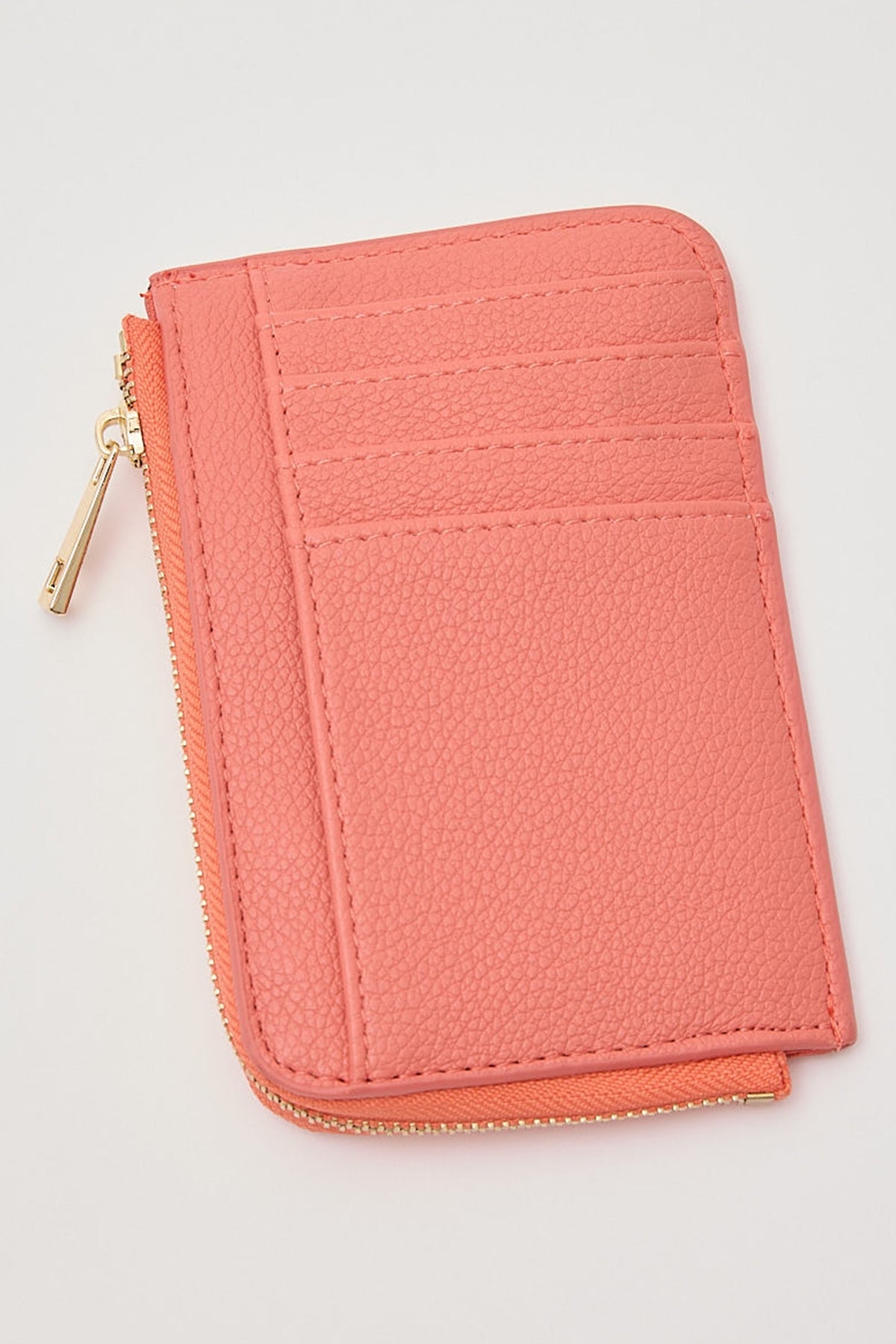 Peta + Jain Fitz Cardholer Coral Pebble/Gold