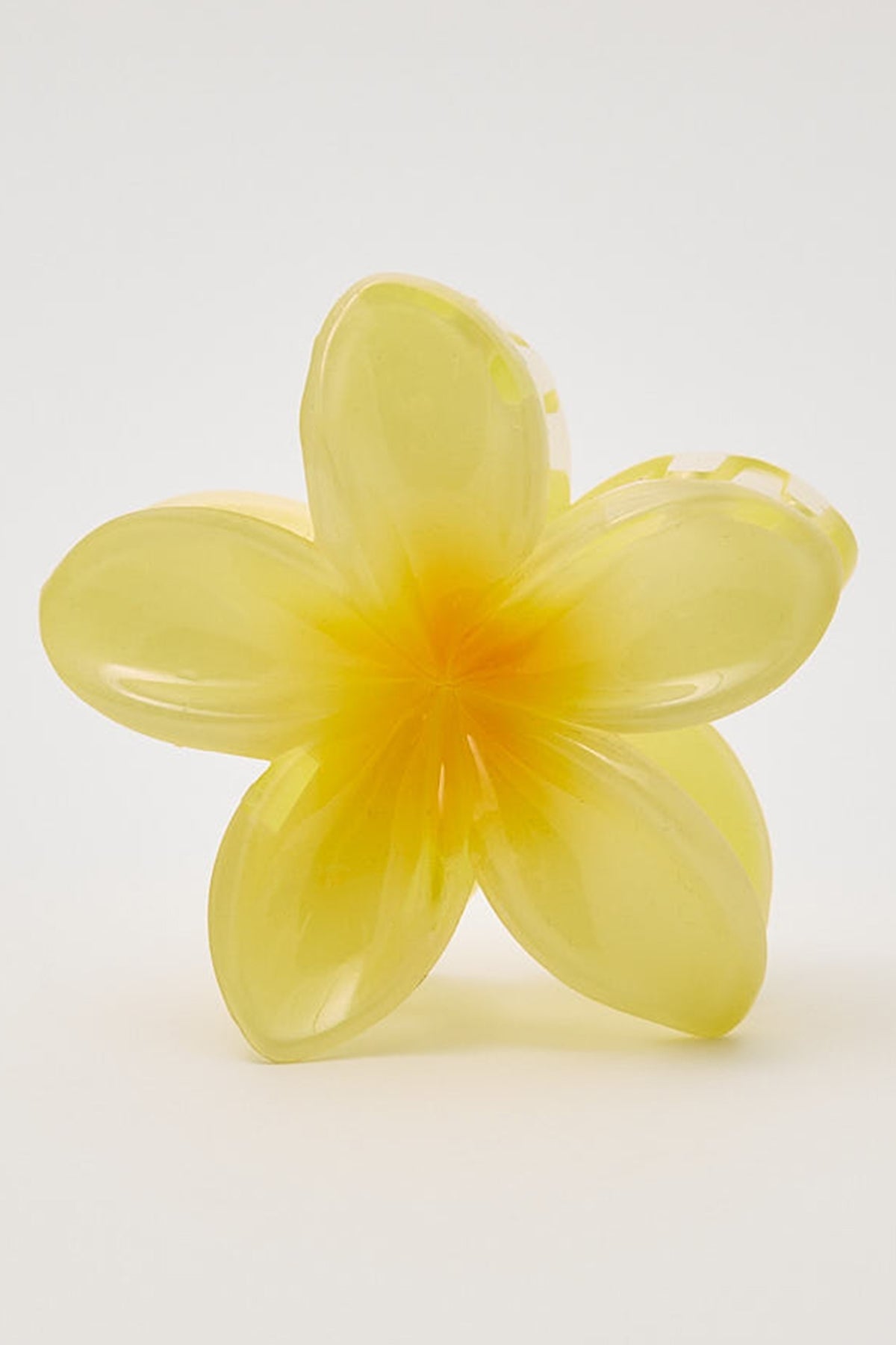 Token Frangipani Flower Hair Claw Clip Lemon