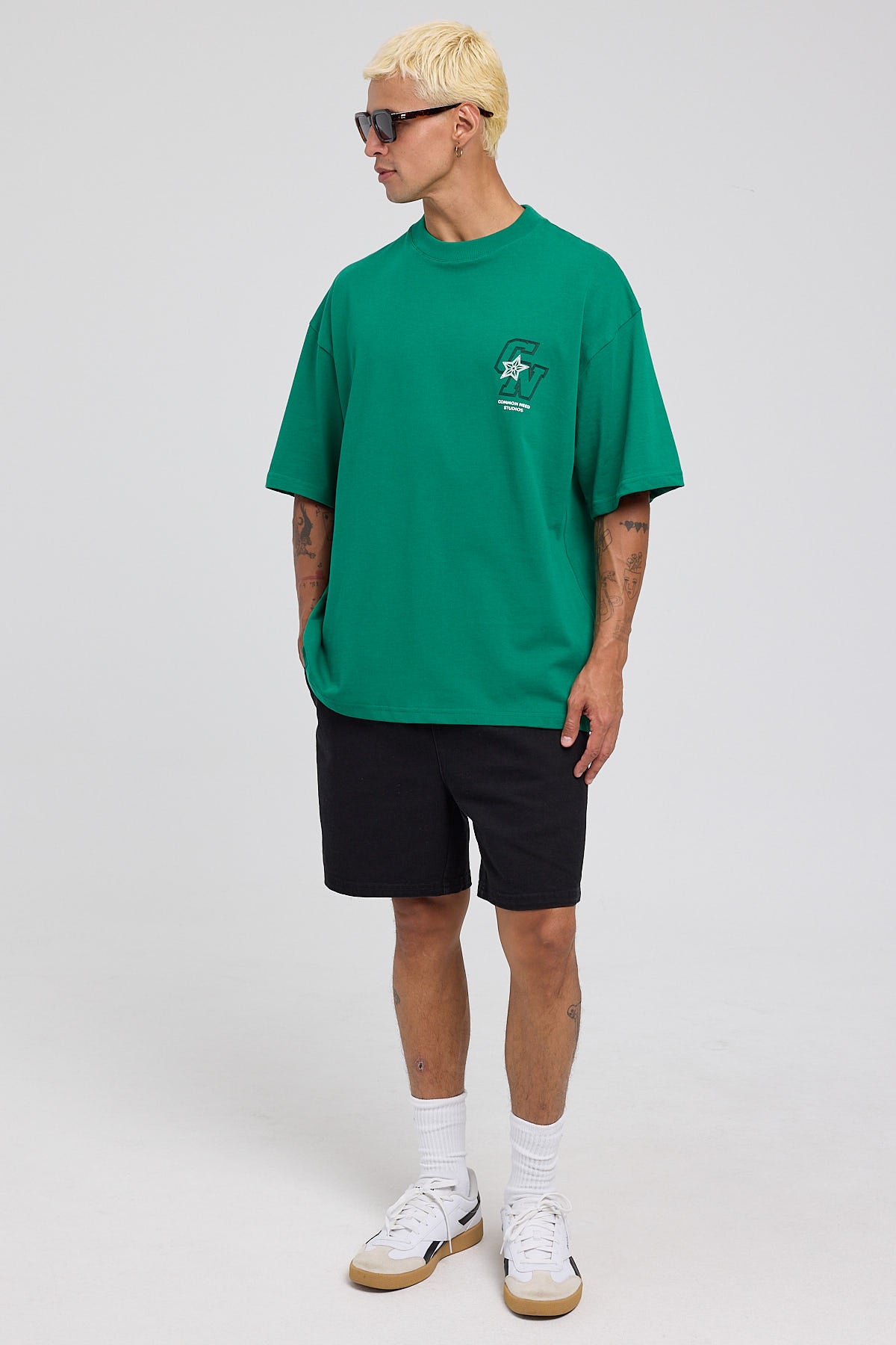 Common Need Podium Heavyweight Easy Tee Bright Green