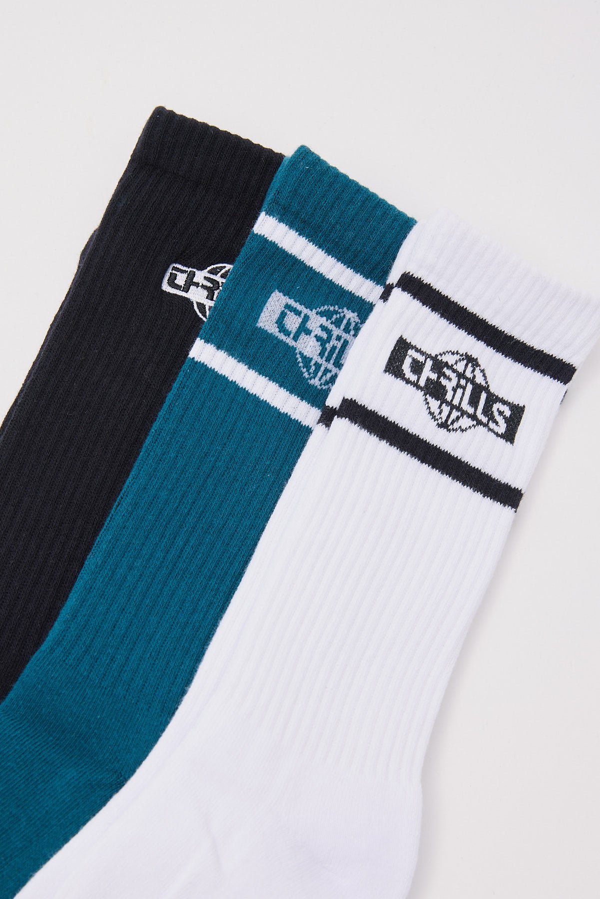 Thrills Reverb 3 Pack Sock Black/Jasper Green/White